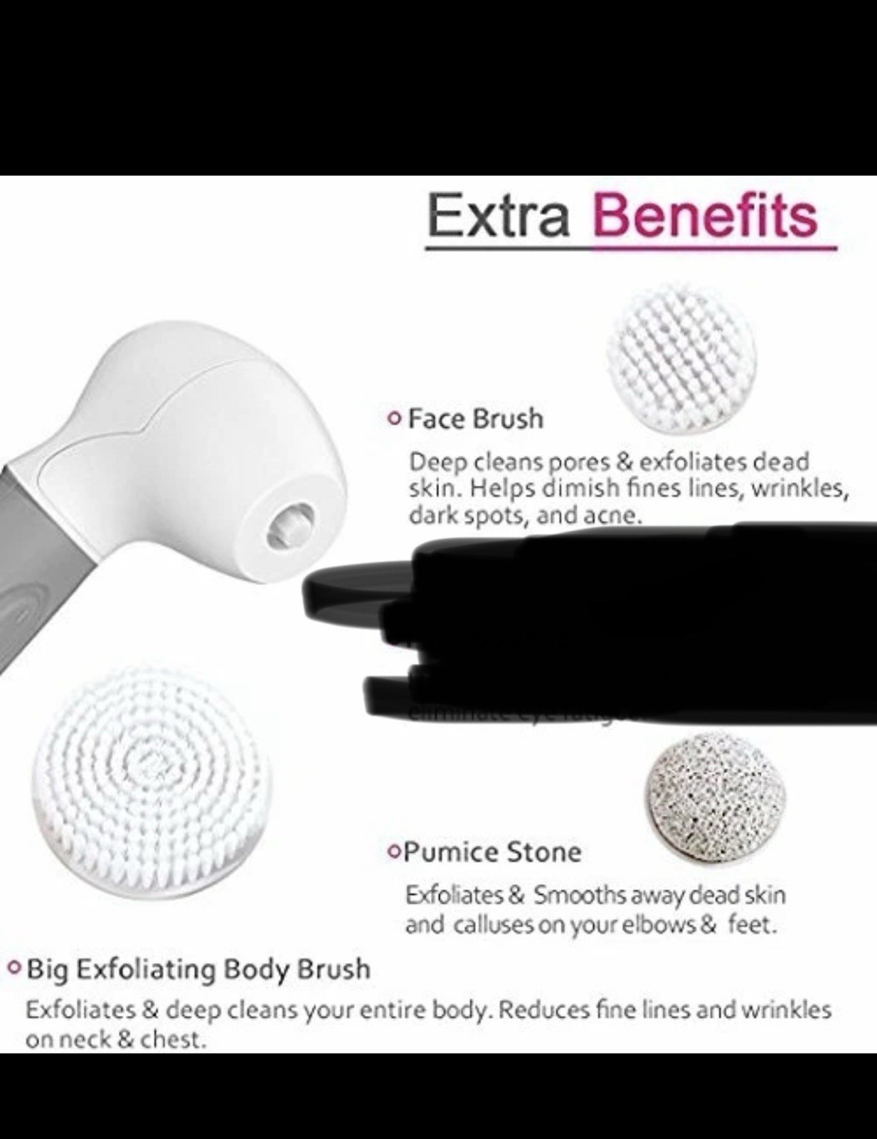 Dermasmooth Face & Body Cleaning System With Attachments