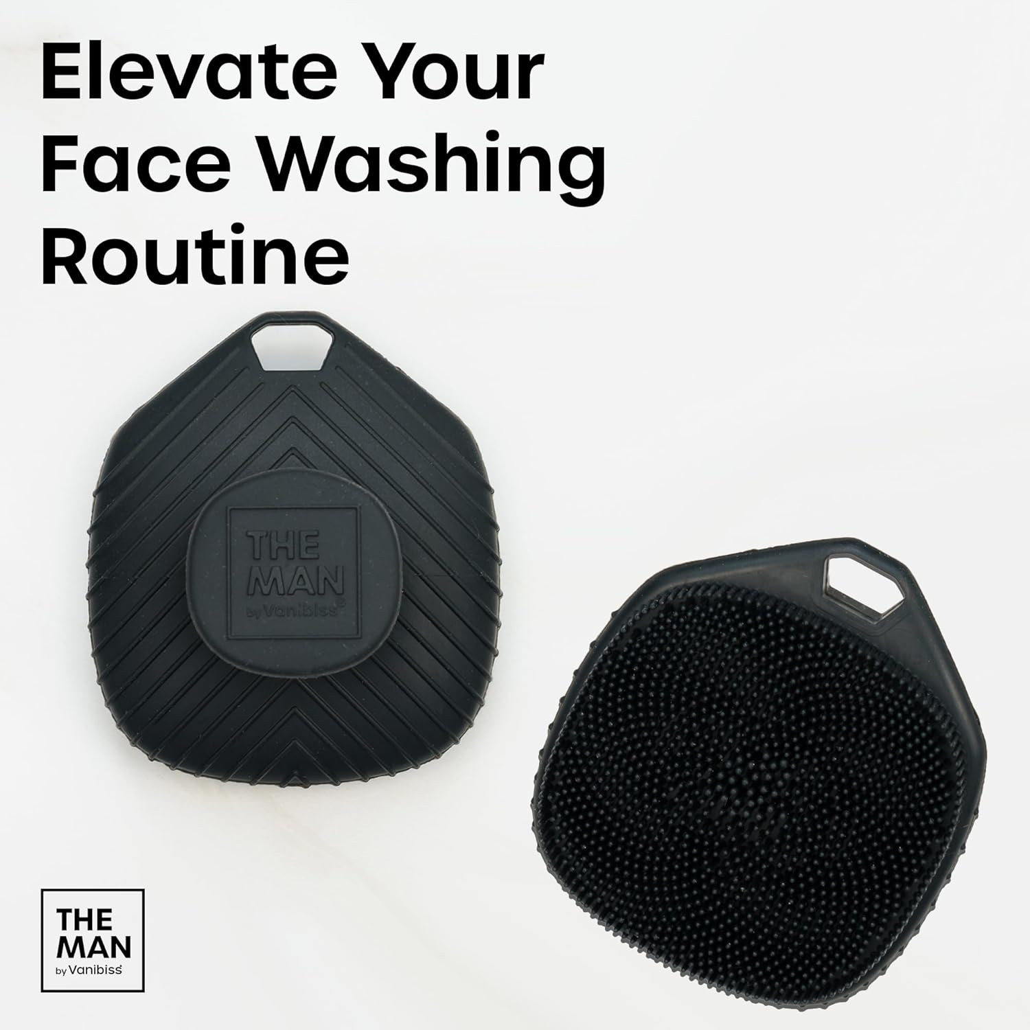 The Man Silicone Face Scrubber for Men – Gentle Exfoliator Face Massager – Remov