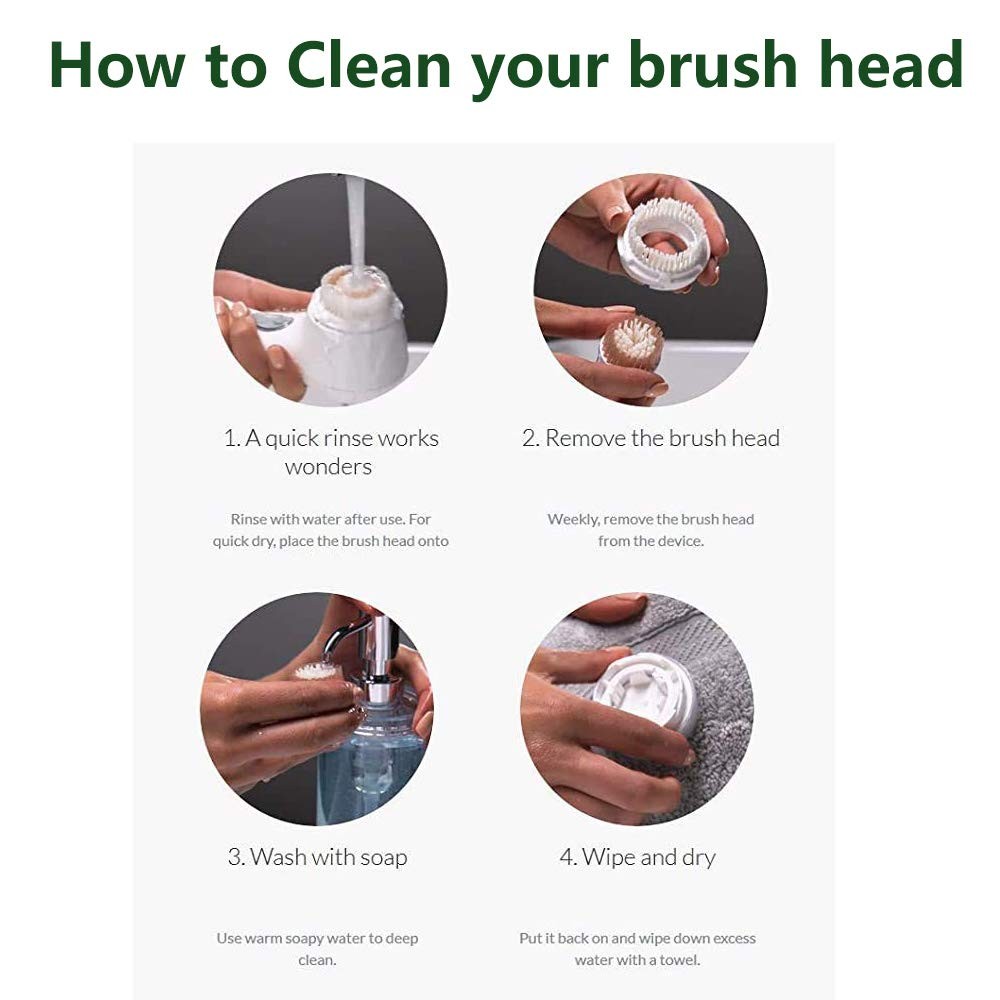 Replacement Facial Cleansing Brush Heads, Facial Cleansing Brush Head, Exfoli…