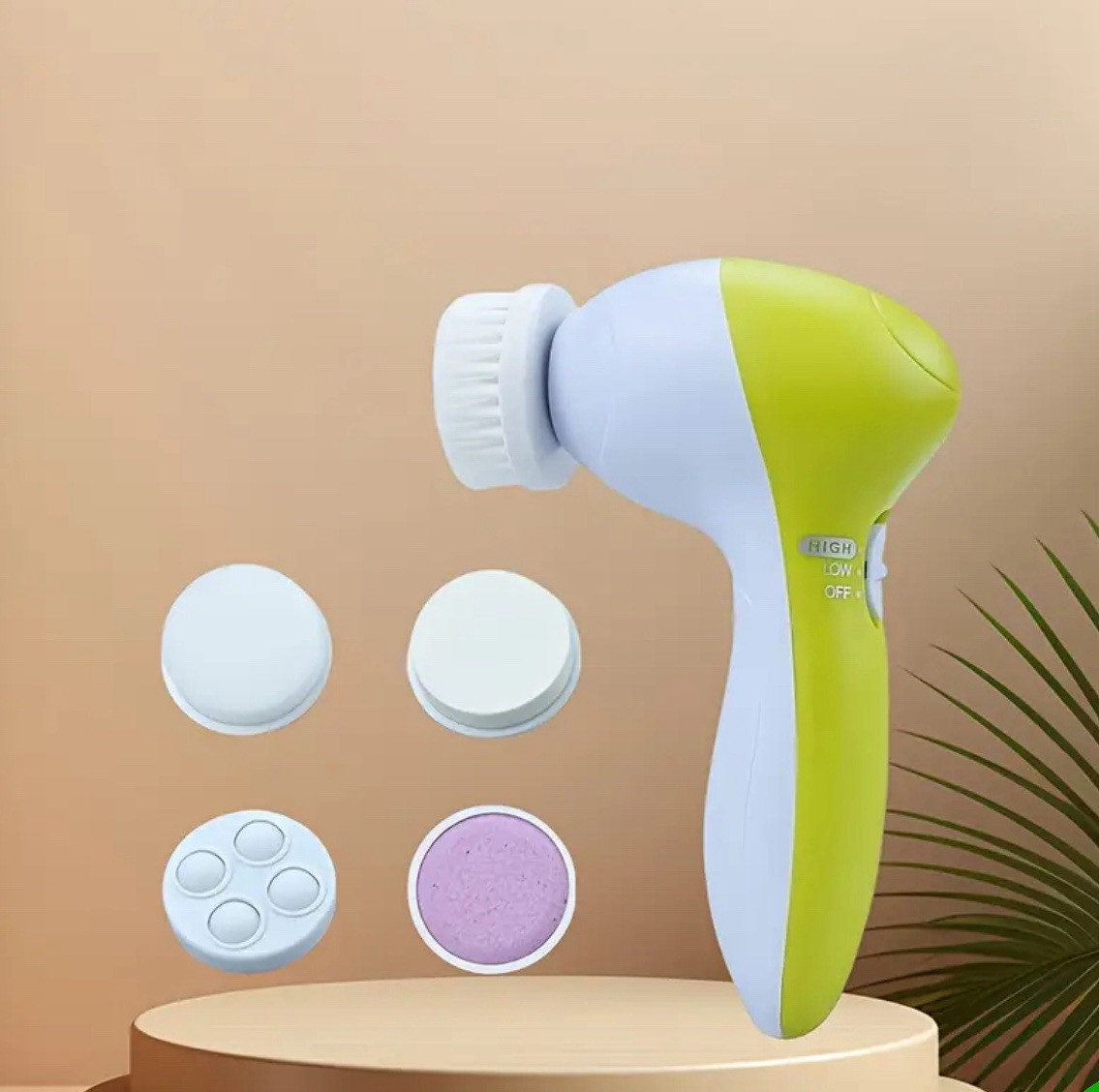 Facial Cleansing Brush Face Scrubber 5in1 Electric Exfoliating Spin Cleanser