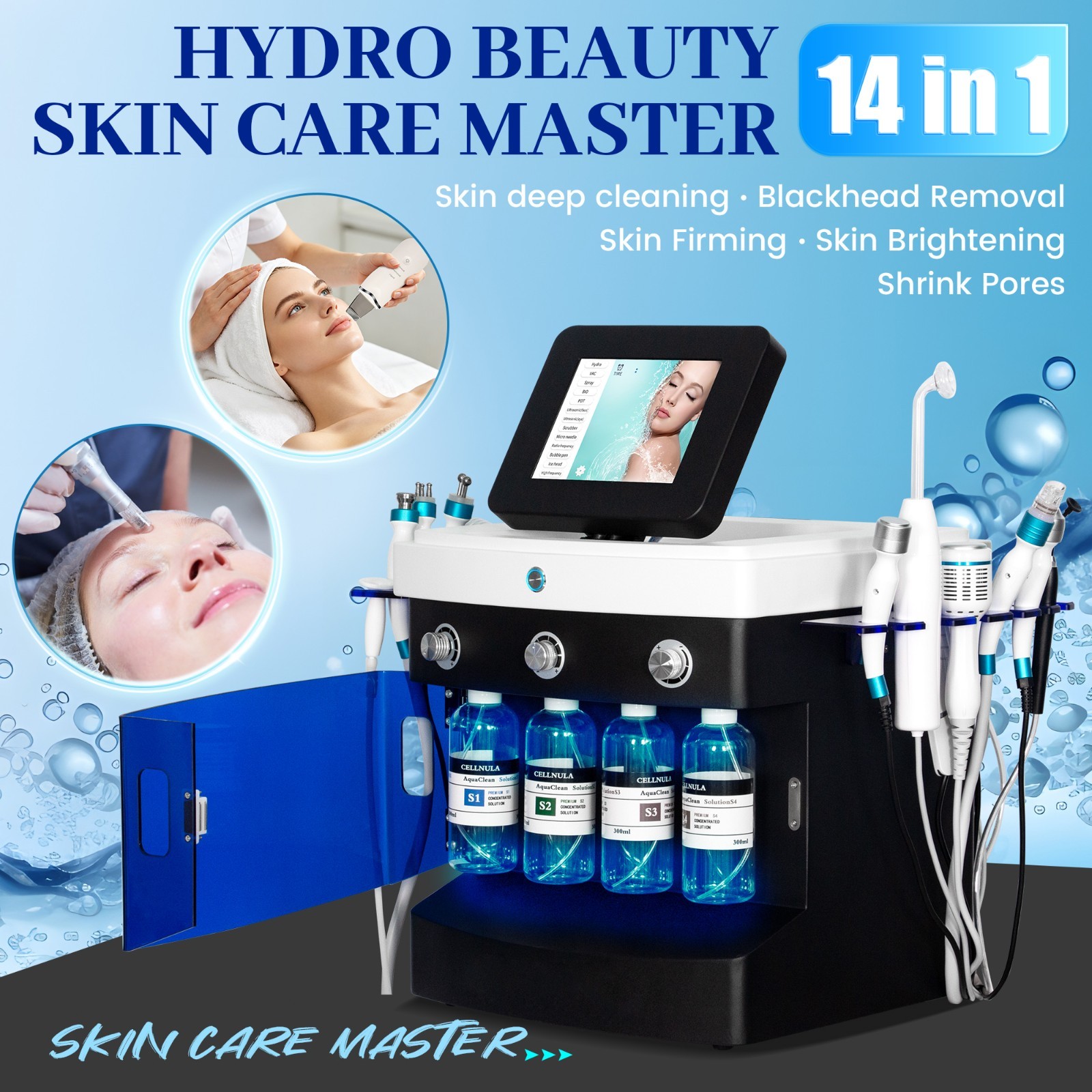 14-in-1 Facial Cleaning Skin brightening Acne Blackhead Removal beauty Machine