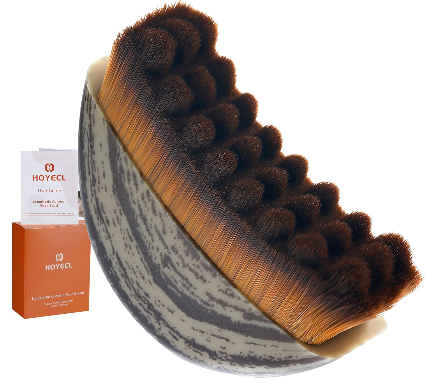 No-Oil Lymphatic Face Sculpting Brush for Contour and Glow