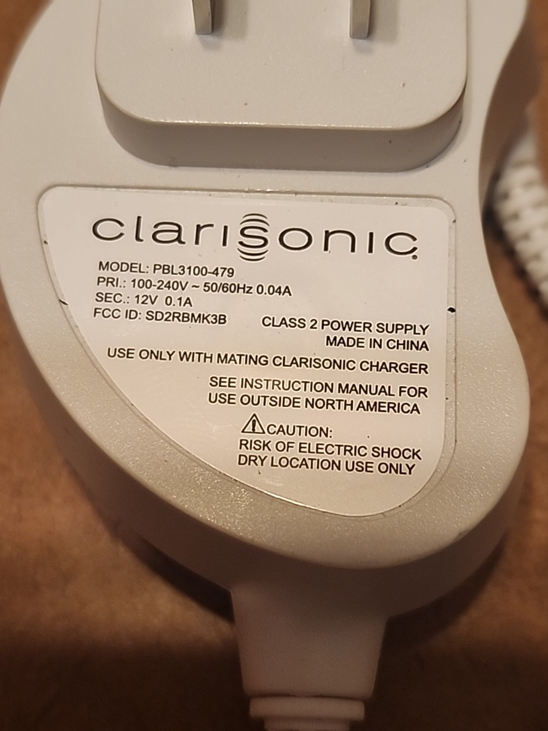 Genuine OEM CLARISONIC PBNL5180B OPAL CHARGER & Wall Plug Adapter PBL3100-479