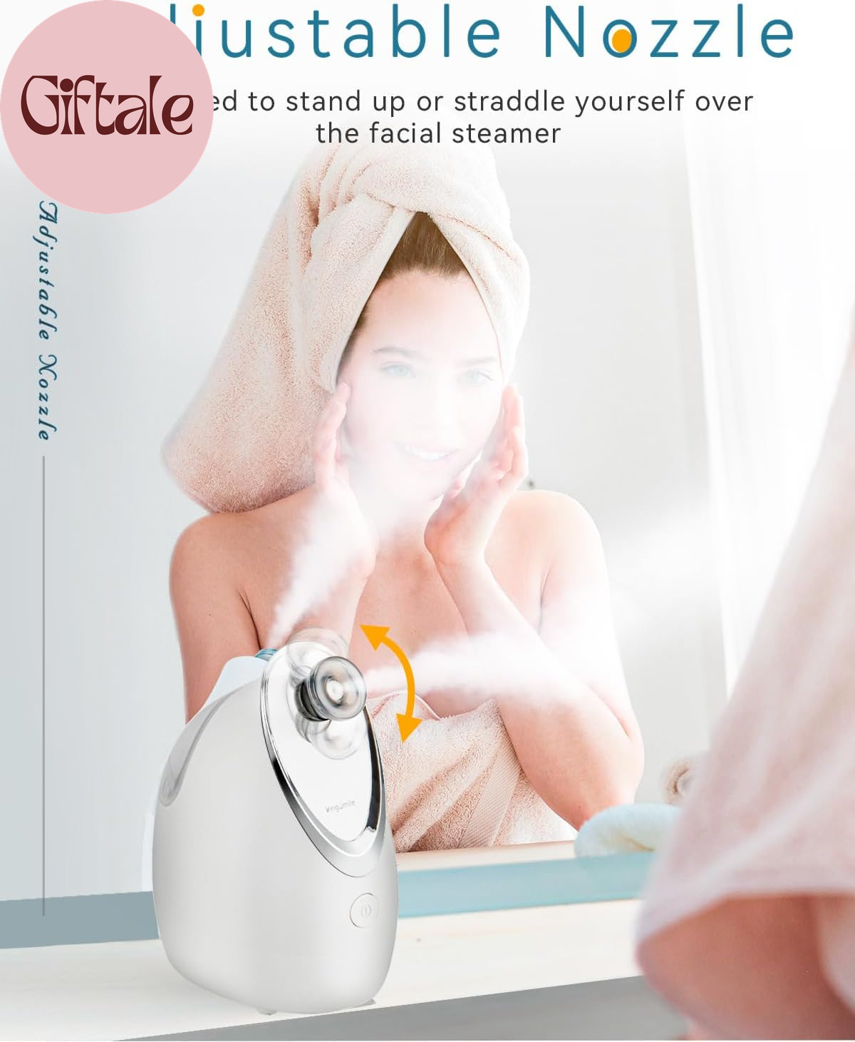 Facial Steamer, 3 in 1 Face Steamer for Facial,Compact Nanosteamer with Aromathe