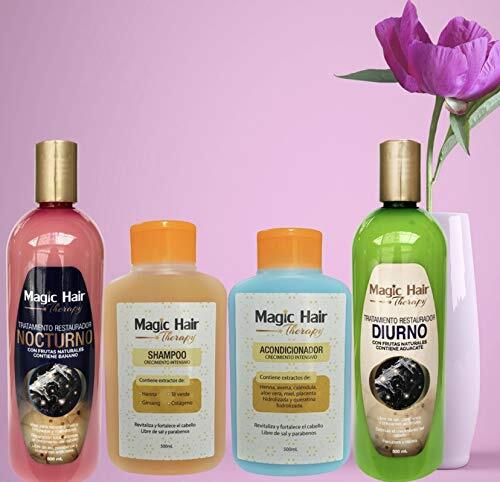 Magic Hair Therapy Shampoo,Acondicionador Crecimiento Intensivo,Diurno yNocturno