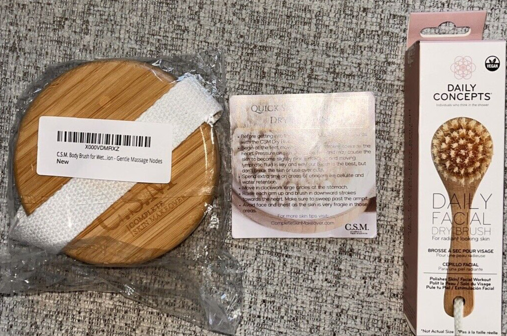 2 Piece Spa Brush Set 1 Dry Body Brush-Solid Wood Boar Hair 1-Daily Concept Dry