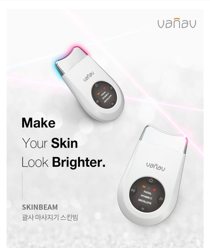 VANAV Skin Beam LED Galvanic Facial Neck Massager SKB-1000 K-Beauty