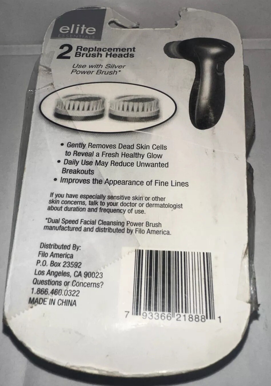 New Elite Essentials Replacement Brush Heads for The Elite Power Brush 2 Pack.