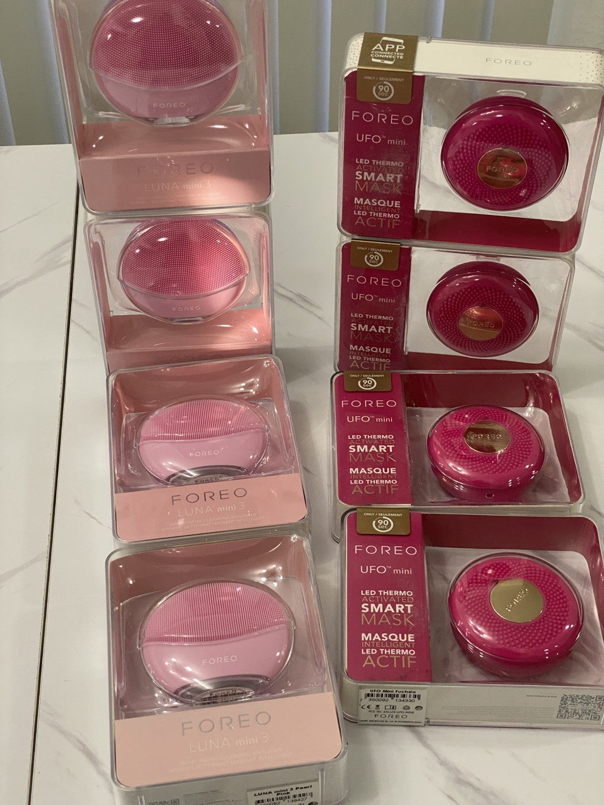 Lot Of 8 FOREO LUNA Mini 3 & UFO Mini Smart Facial Cleansing Brush Massager NEW