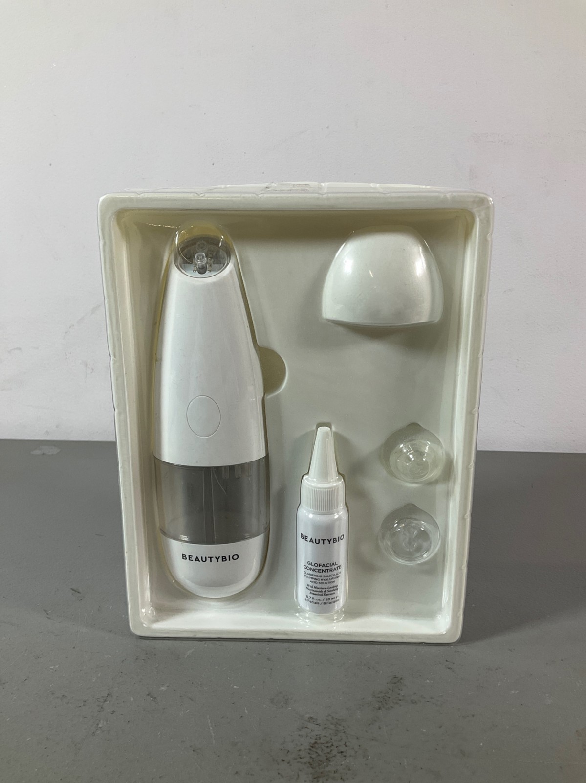BeautyBio Glofacial Pore Cleansing Tool with Salicylic & Hyaluronic Acid, Blue L