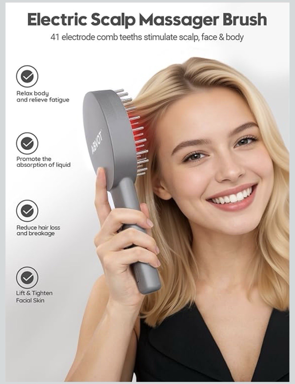 3-in-1 Electric Scalp Massager Brush, Vibrating Scalp Massager Comb..