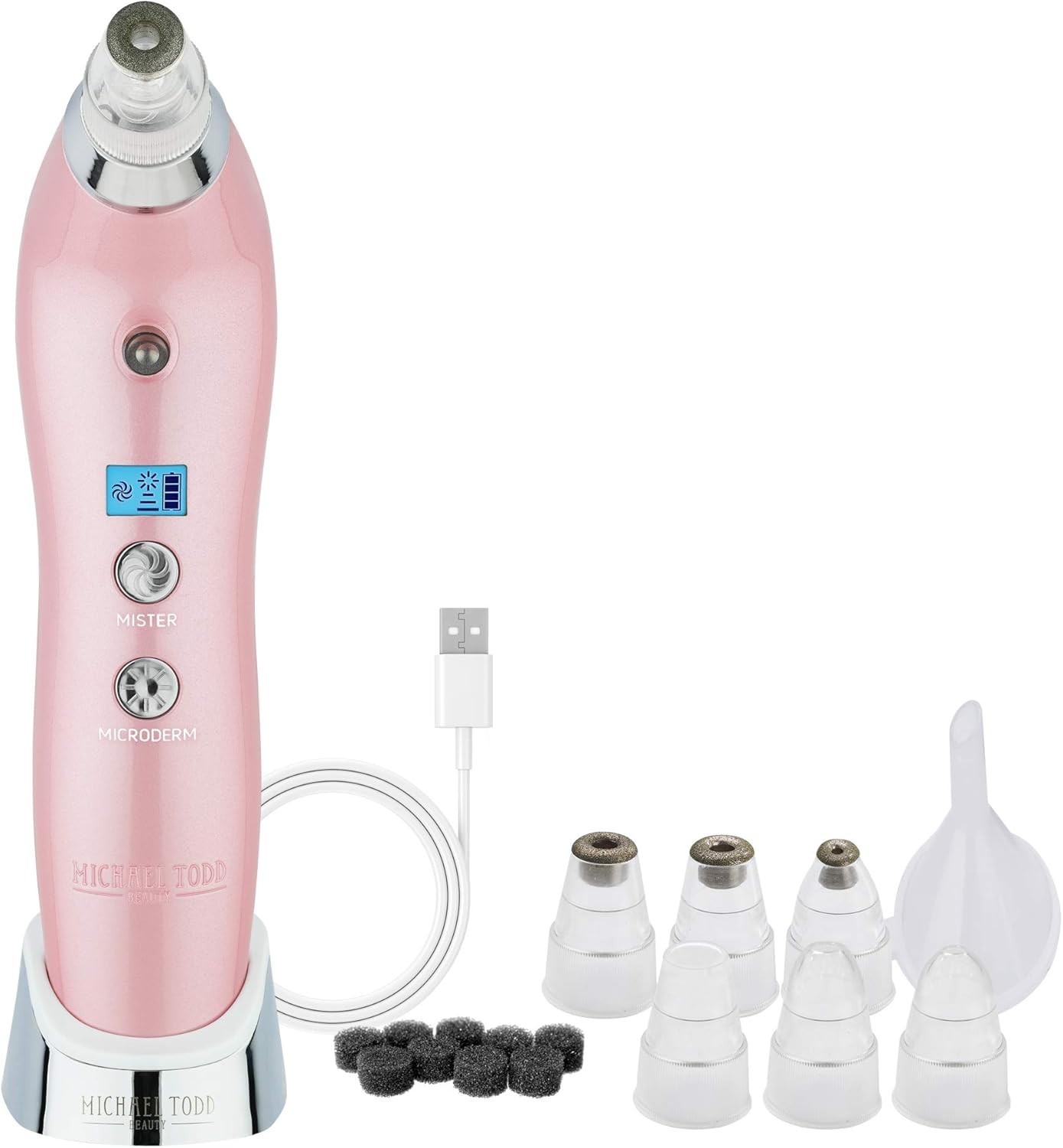 MICHAEL TODD Pink Sonic Refresher SKIN CARE Microdermabrasion NEW Wet/Dry System