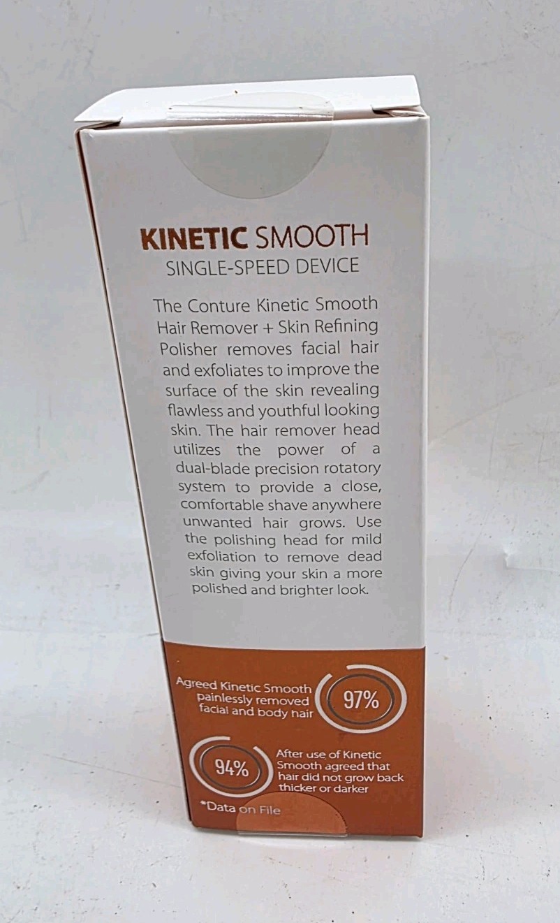 CONTURE 2-IN-1 Device Kinetic Smooth Hair Remover/Skin Polisher + Brow Head NWT