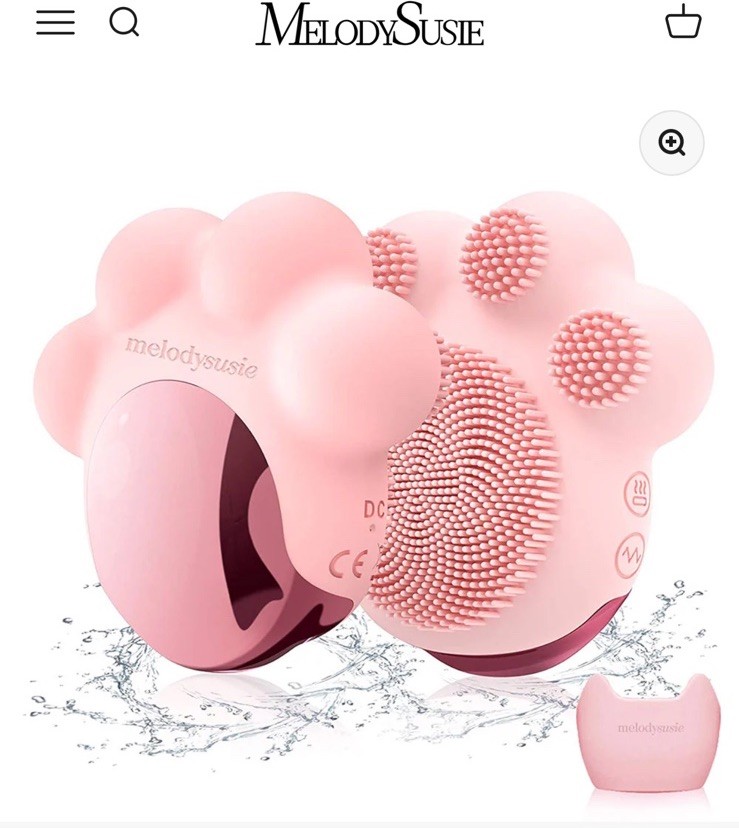 MelodySusie Facial Cleansing Brush, CAT PAW Sonic Facial Brush with Heat Massage