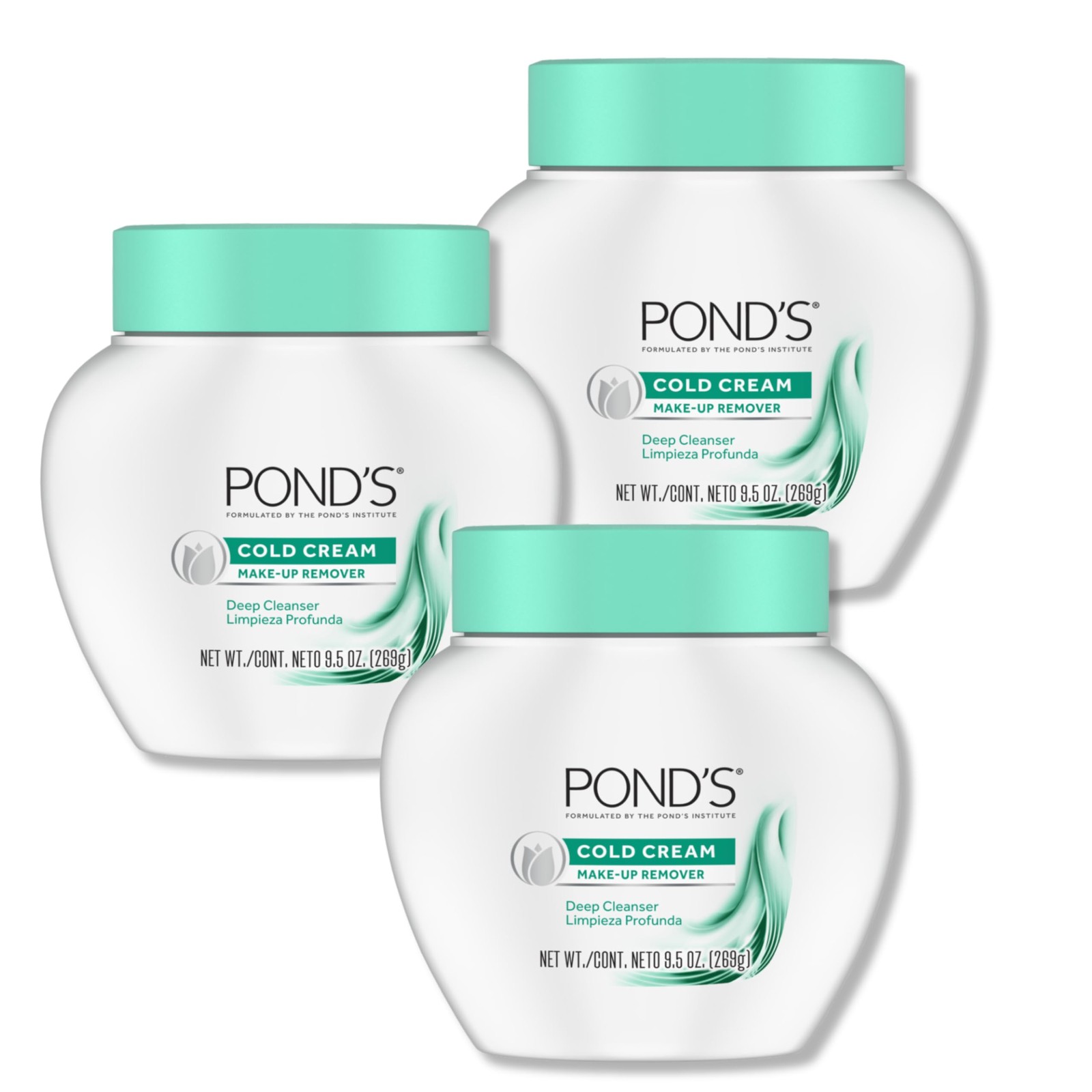 POND’S Cold Face Cream, Skin Care Facial 9.5 Ounce (Pack of 3), Ivory