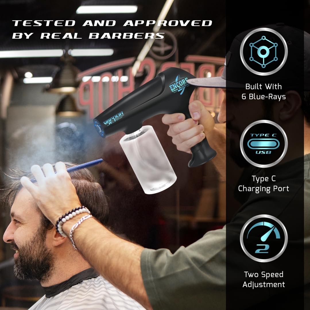 Barber Spray Bottle Vapour Jet Nano Machine Water, After-shave, Disinfect Mis…