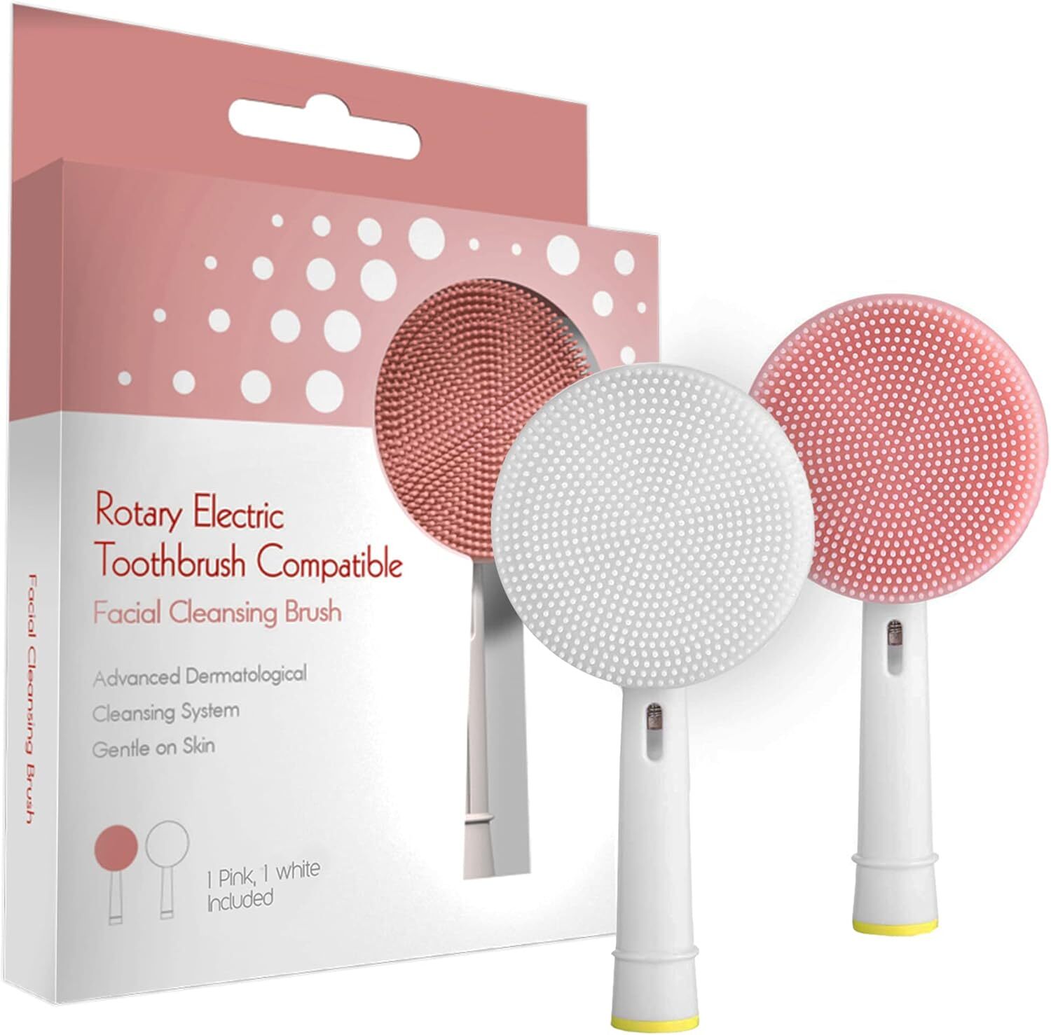Facial Cleansing Brush Head Compatible for Braun Oral B Electric Toothbrush Base