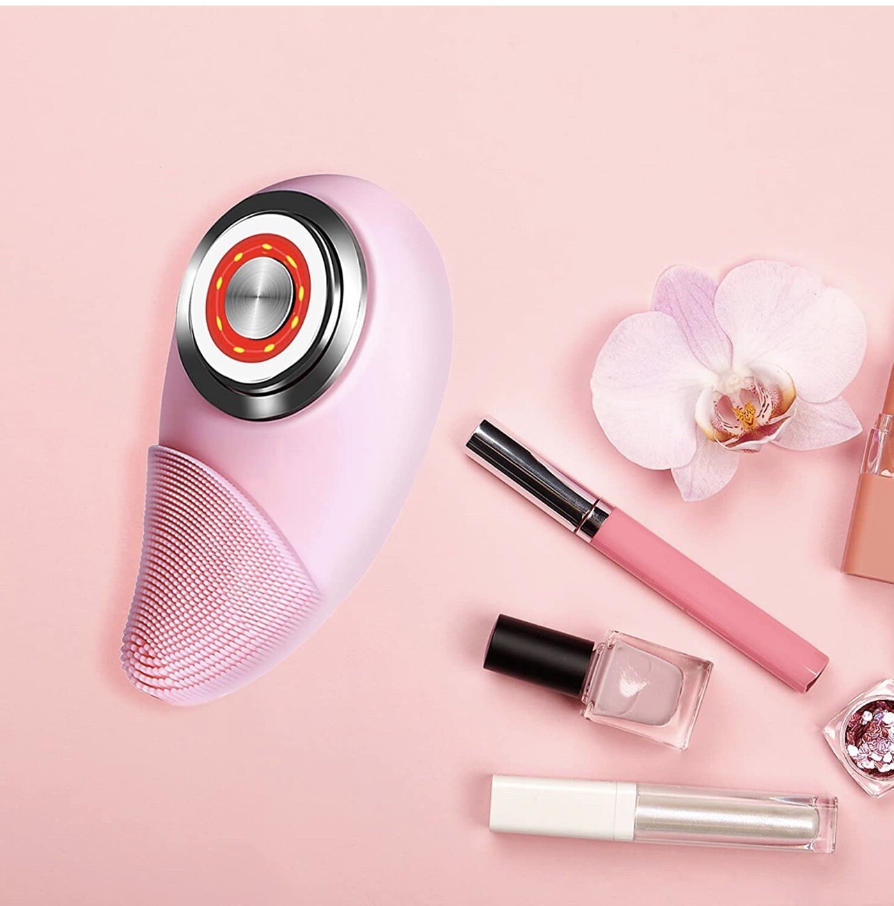 Facial Cleansing Brush Face Massager Electric w/soft silicone waterproof sonic