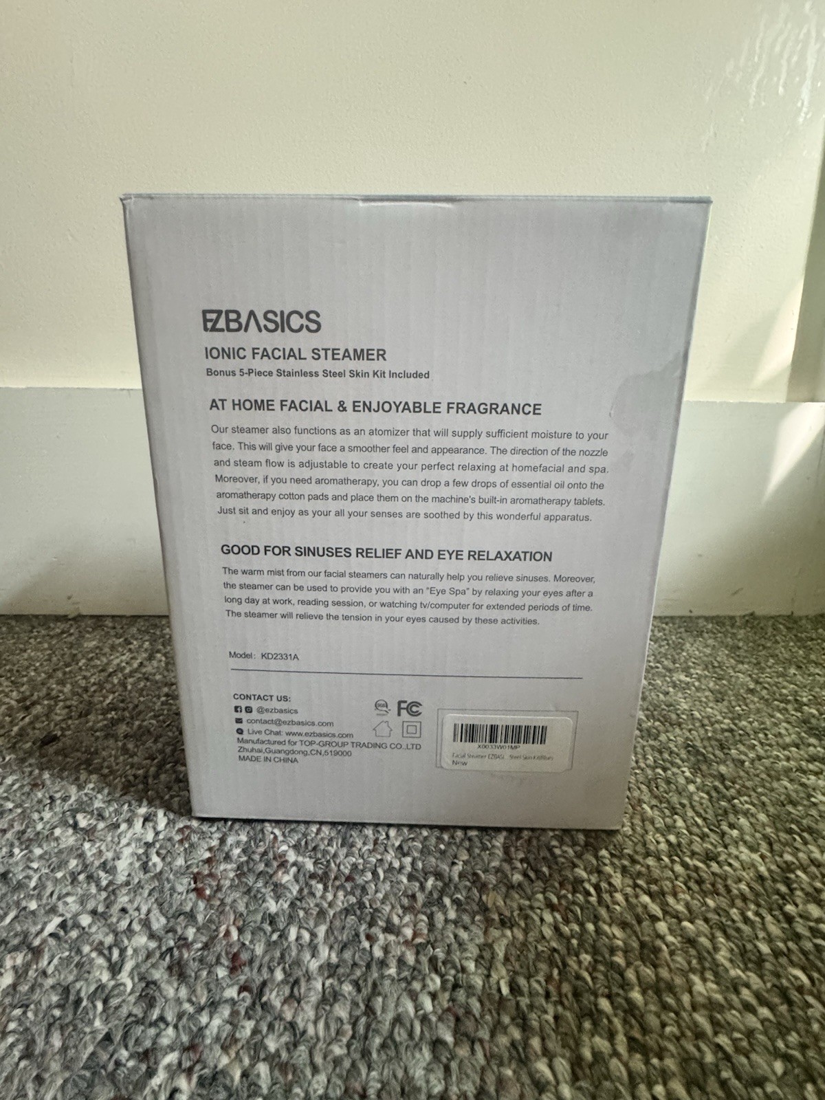 ez basics facial steamer