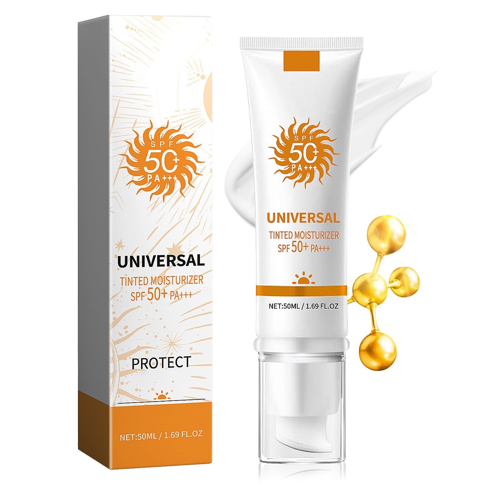Face Sunscreen Cream SPF 50+ PA+++,Moisturizing 0.04 Ounce (Pack of 1), A