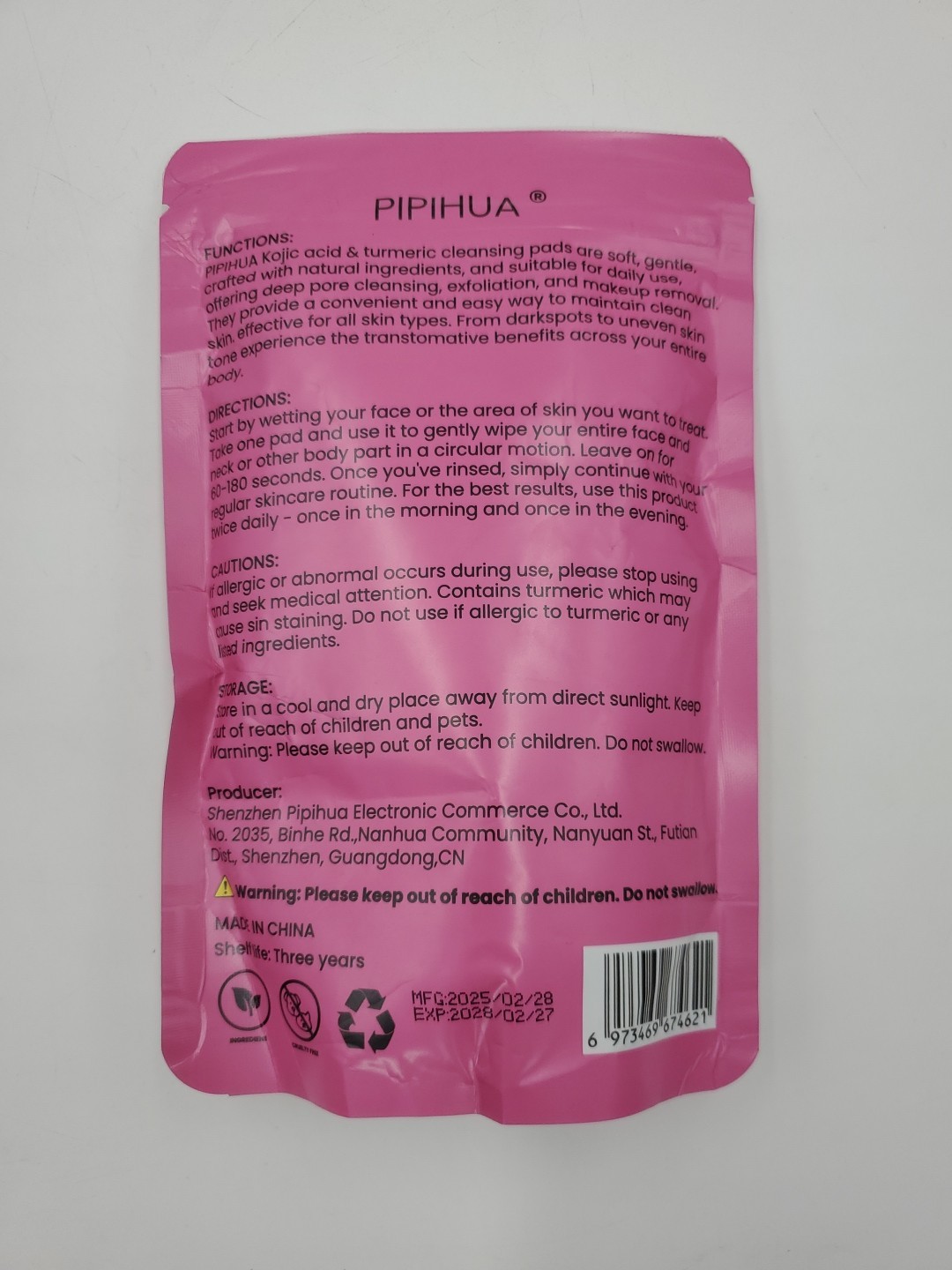 Turmeric Kojic Acid Cleansing Pads: Turmeric Cleansing Pads for Dark Spots and E