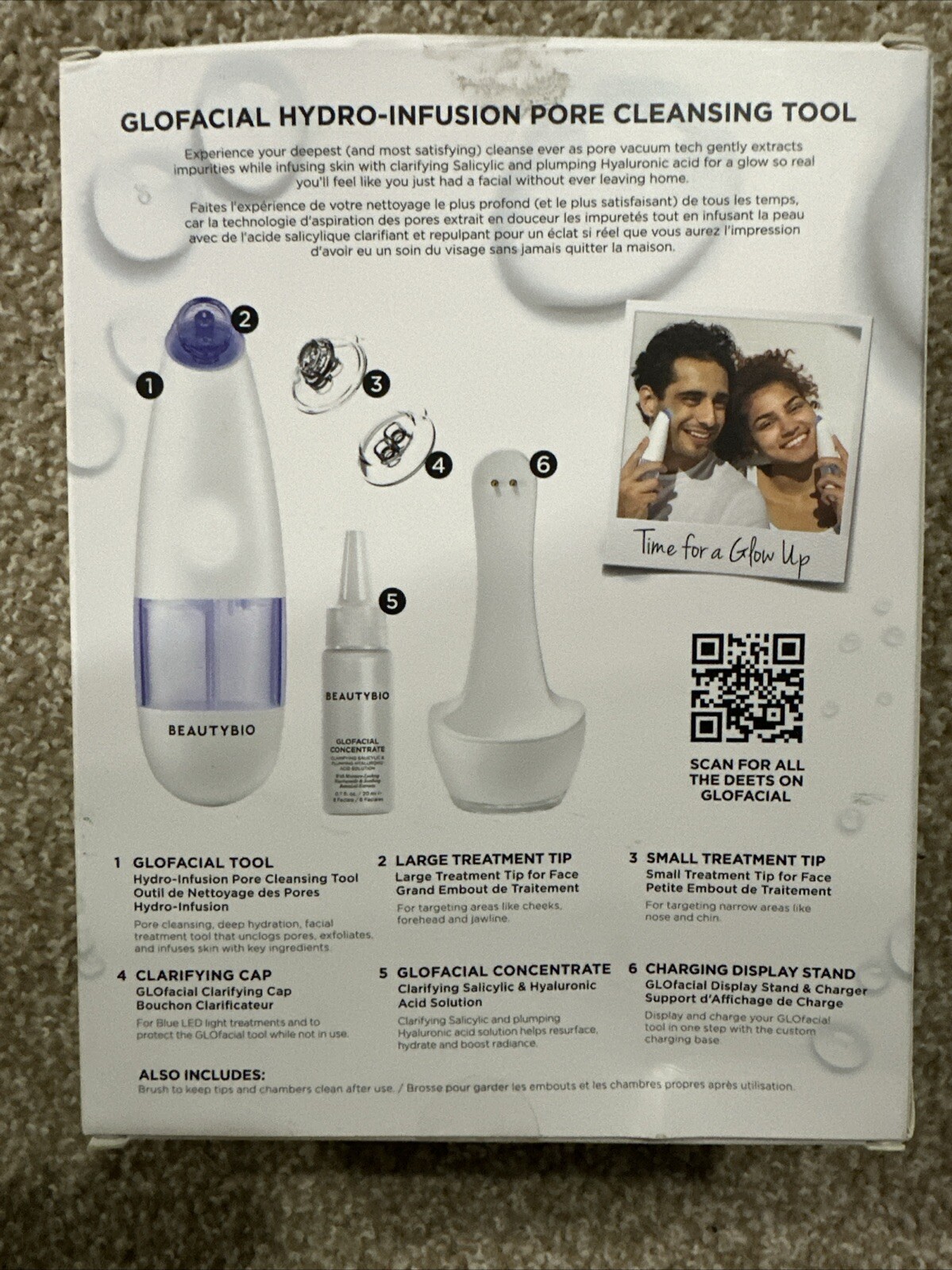 BeautyBio GLOfacial Hydro-Infusion Deep Pore Cleansing With Blue LED New Sealed