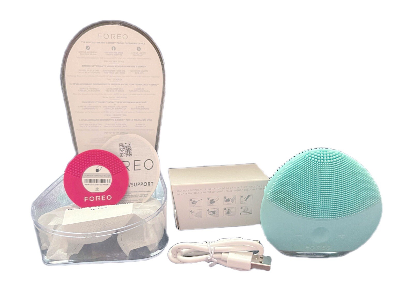 FOREO LUNA mini 2 Hi-tech Facial Cleansing Device for Everyone with Case and Tag