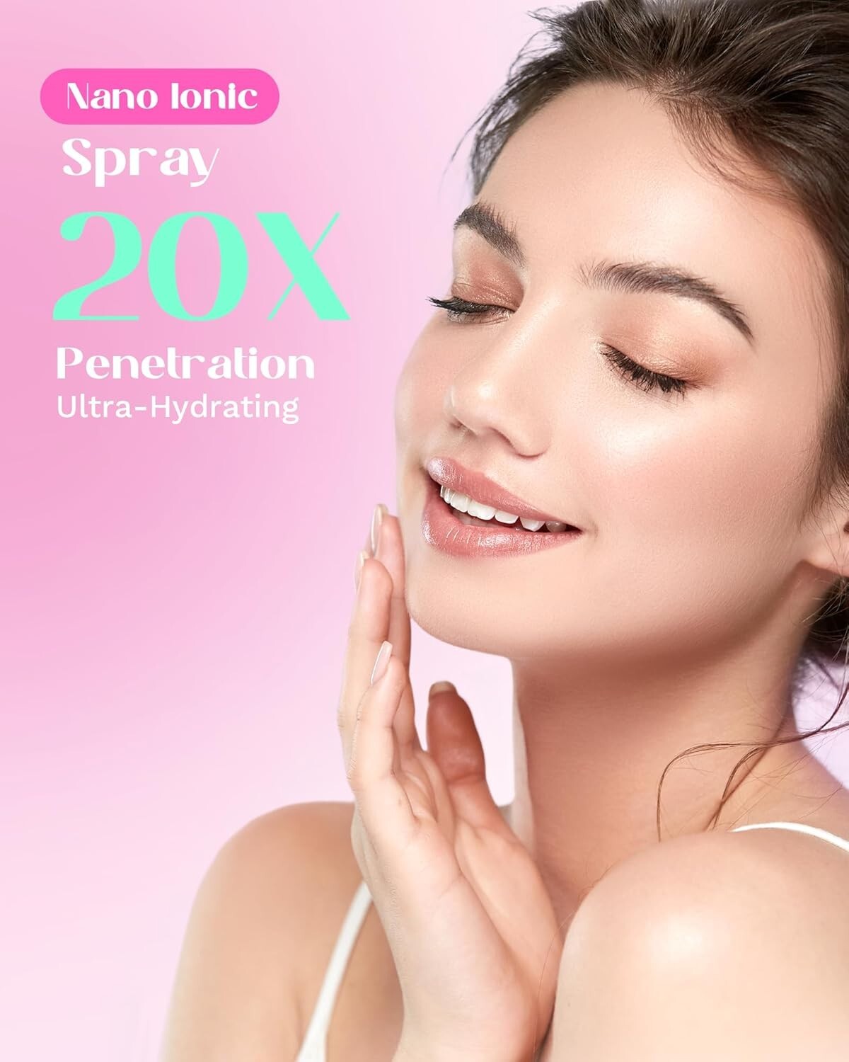Wavytalk Nano Ionic Facial / Face Steamer for Hydrating Skin Care* KD2331 * Pink