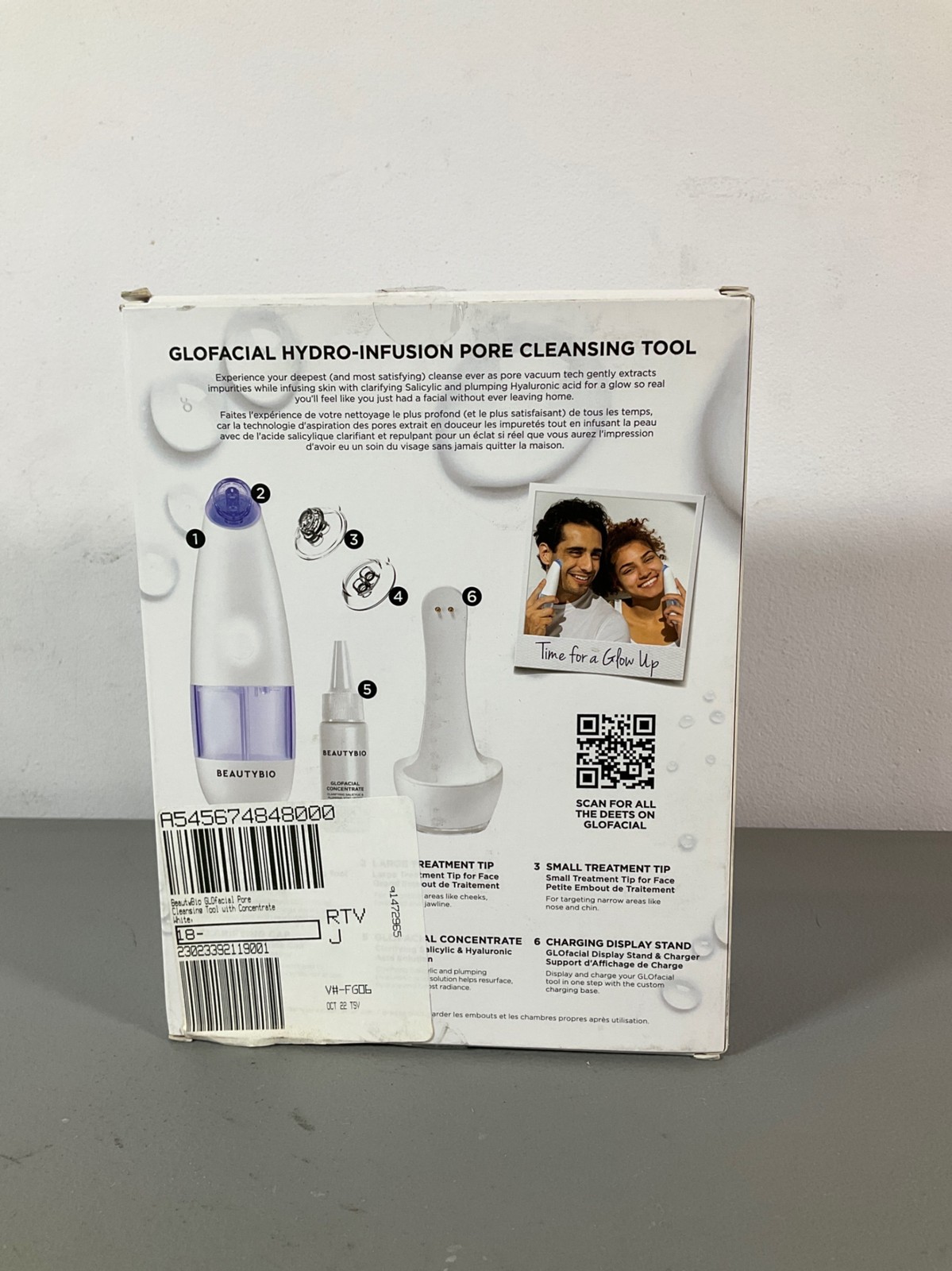 BeautyBio Glofacial Pore Cleansing Tool with Salicylic & Hyaluronic Acid, Blue L