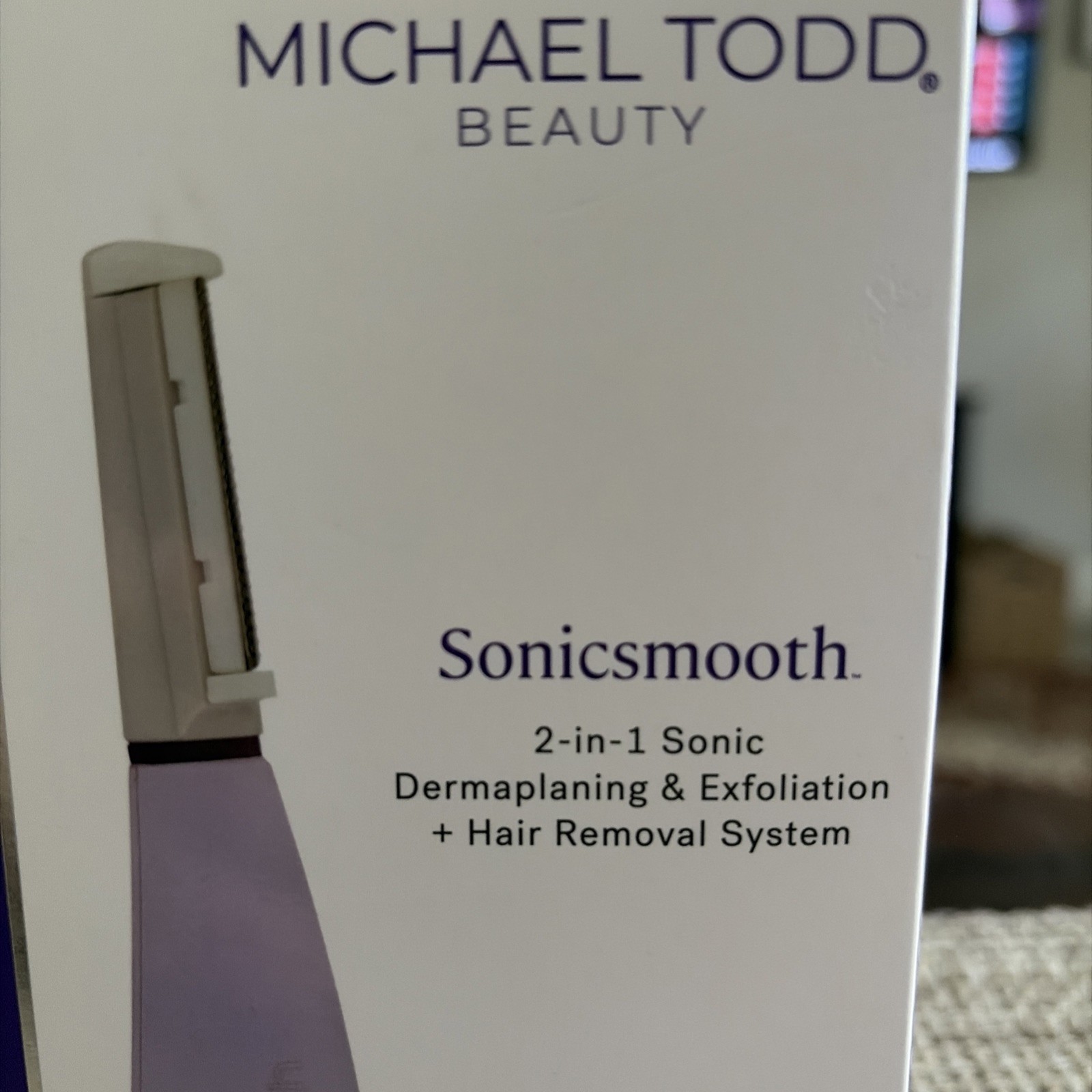 Michael Todd Sonicsmooth Dermaplaning System Exfoliate Hair Removal Purple