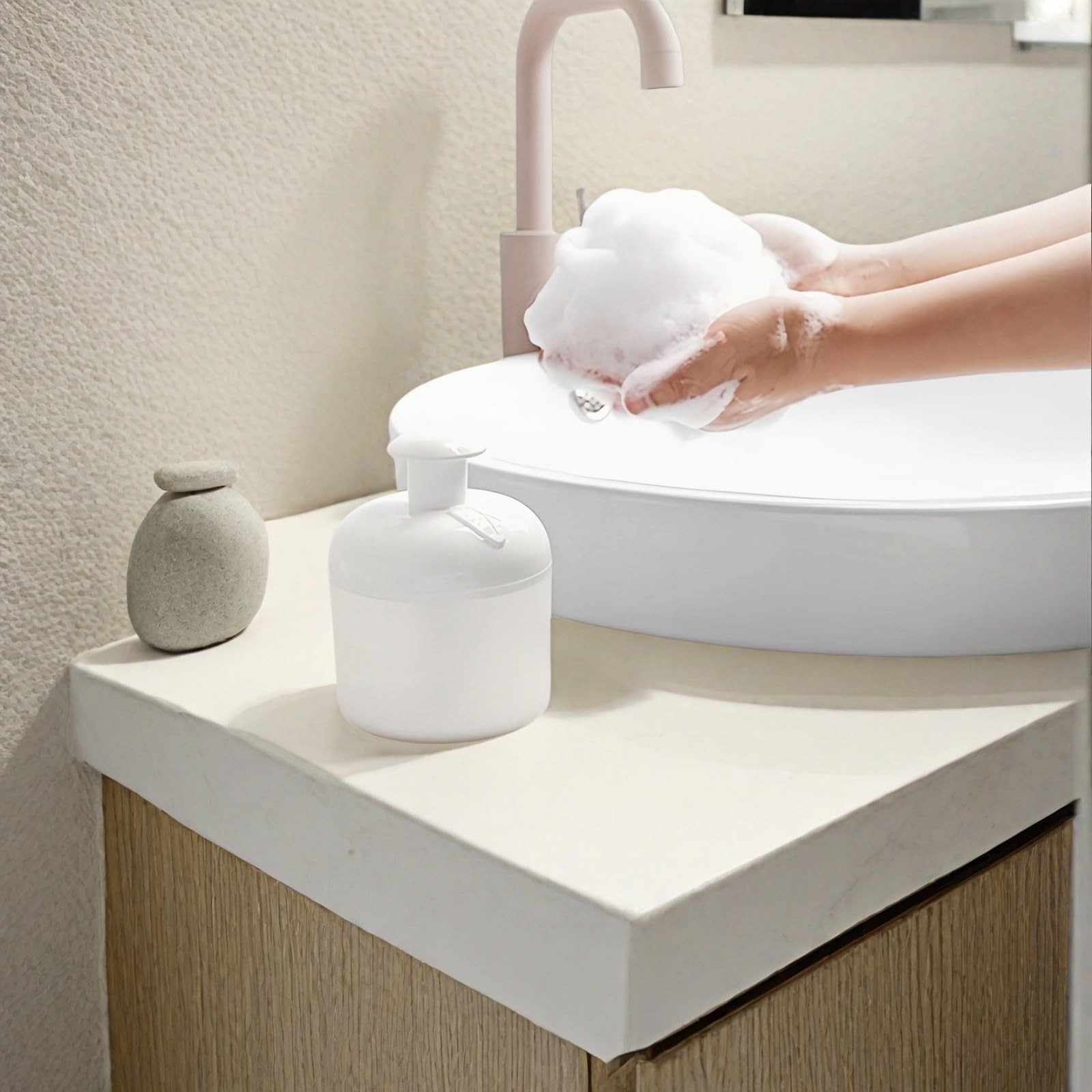 Portable Facial Cleanser Foamer/Facial Foam Maker – 20s Rich Lather, White