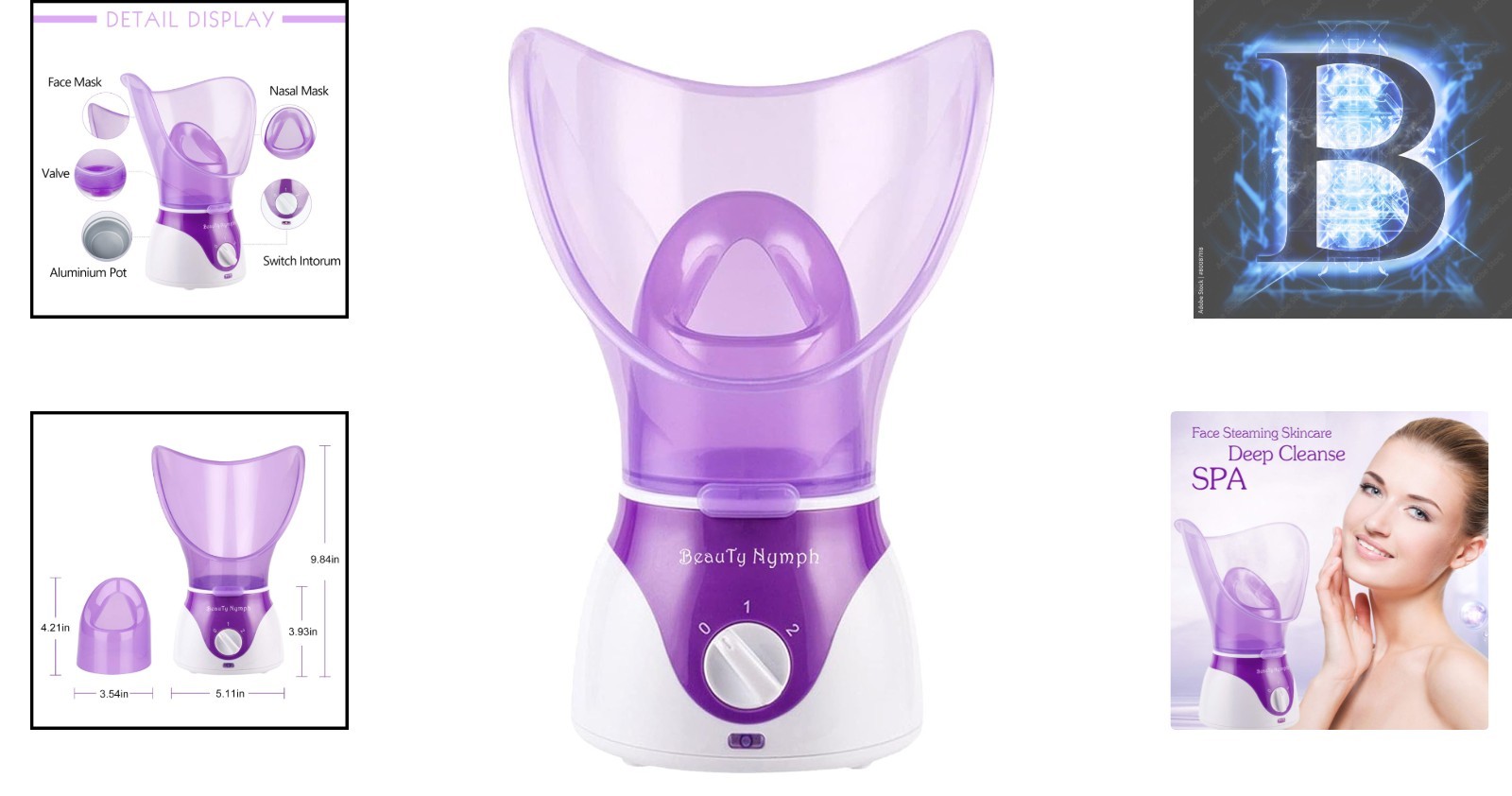 Elegant Home Facial Steamer for Youthful Skin – Rejuvenate & Hydrate Safely