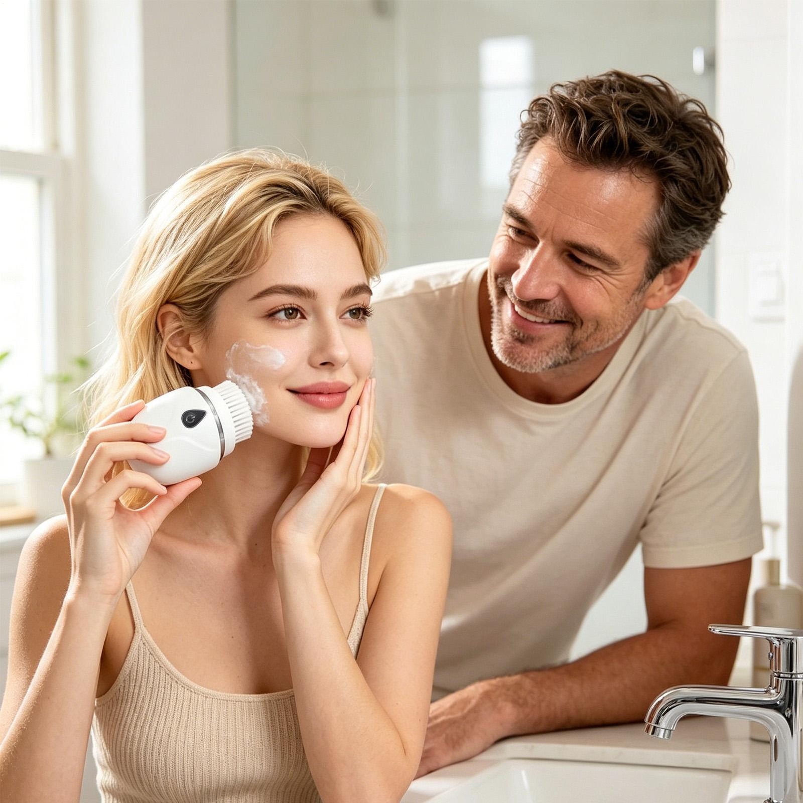 Electric Face Wash Brush 360 Rotation Ultrasonic Skin Care Tools For Women