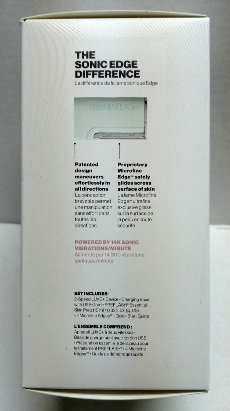 DERMAFLASH LUXE+ Sonic Dermaplaning Tool Anti-Aging Exfoliation Hair Removal NEW