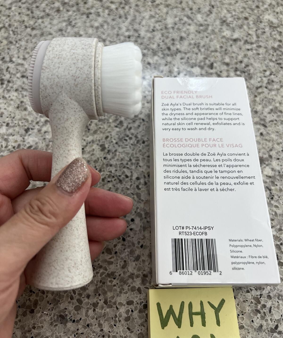 Zoe Ayla Eco Friendly Dual Facial Cleansing Brush FULL SIZE; SEALED BOX $33