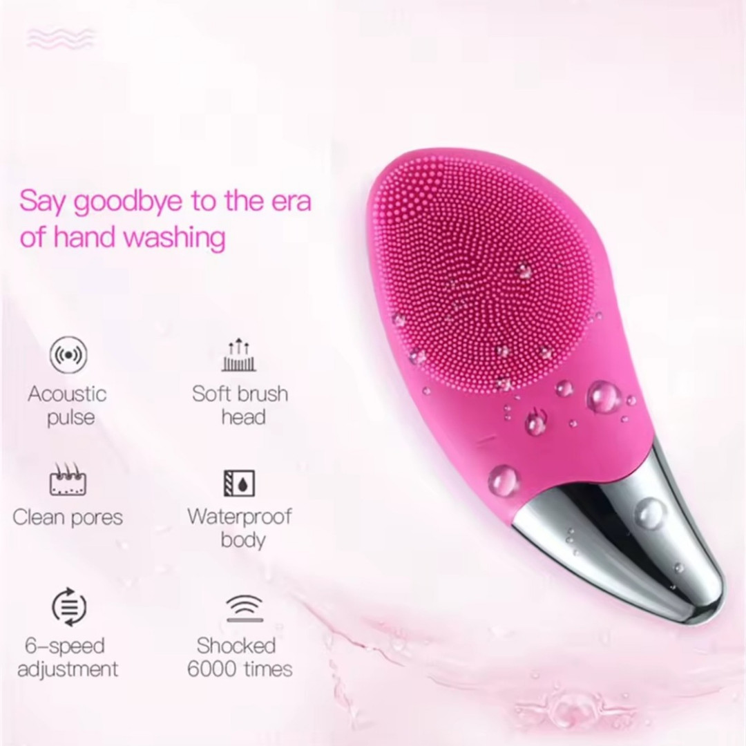 Silicone Electric Face Cleansing Brush, Massage Relaxation Tool