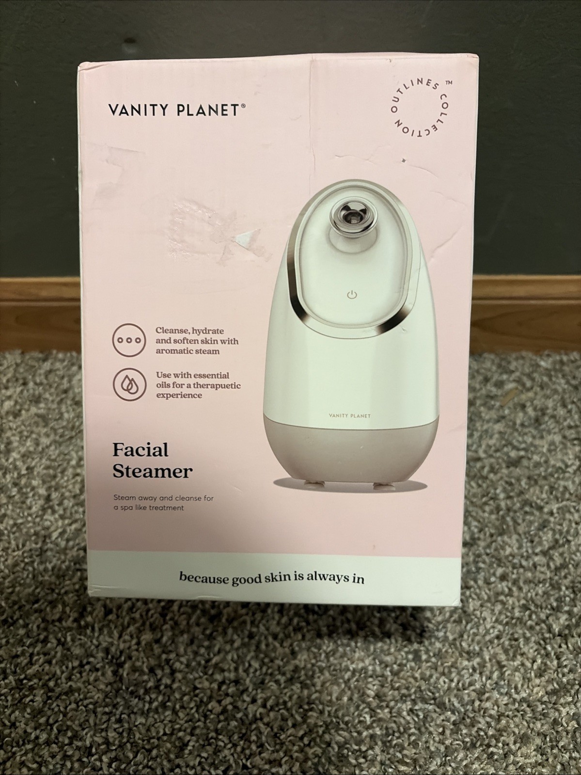 Vanity Planet Aira Ionic Facial Steamer Beige/Rose Gold