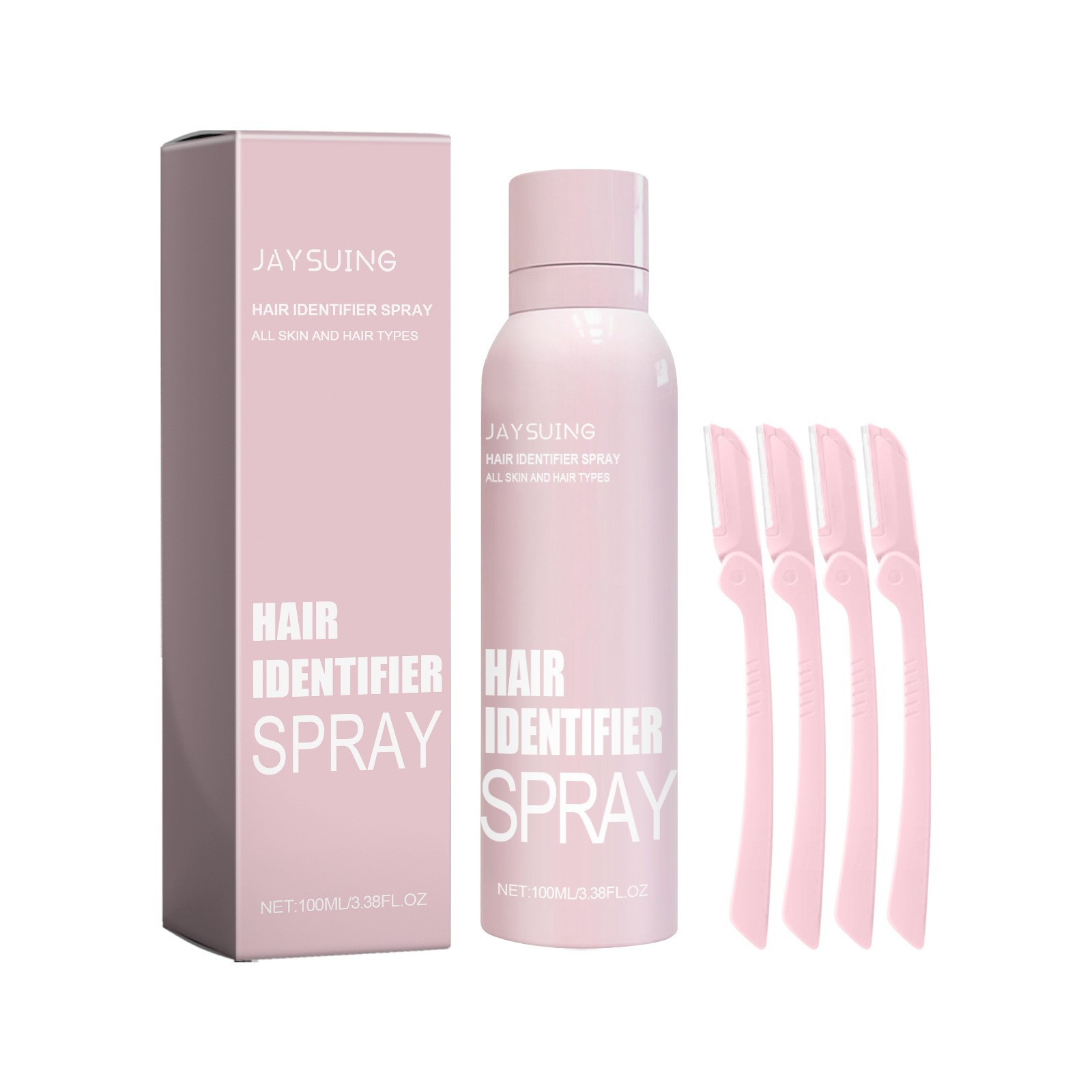 Hair Identification Spray Set, Face Shaving Moisturizing Grooming Kit
