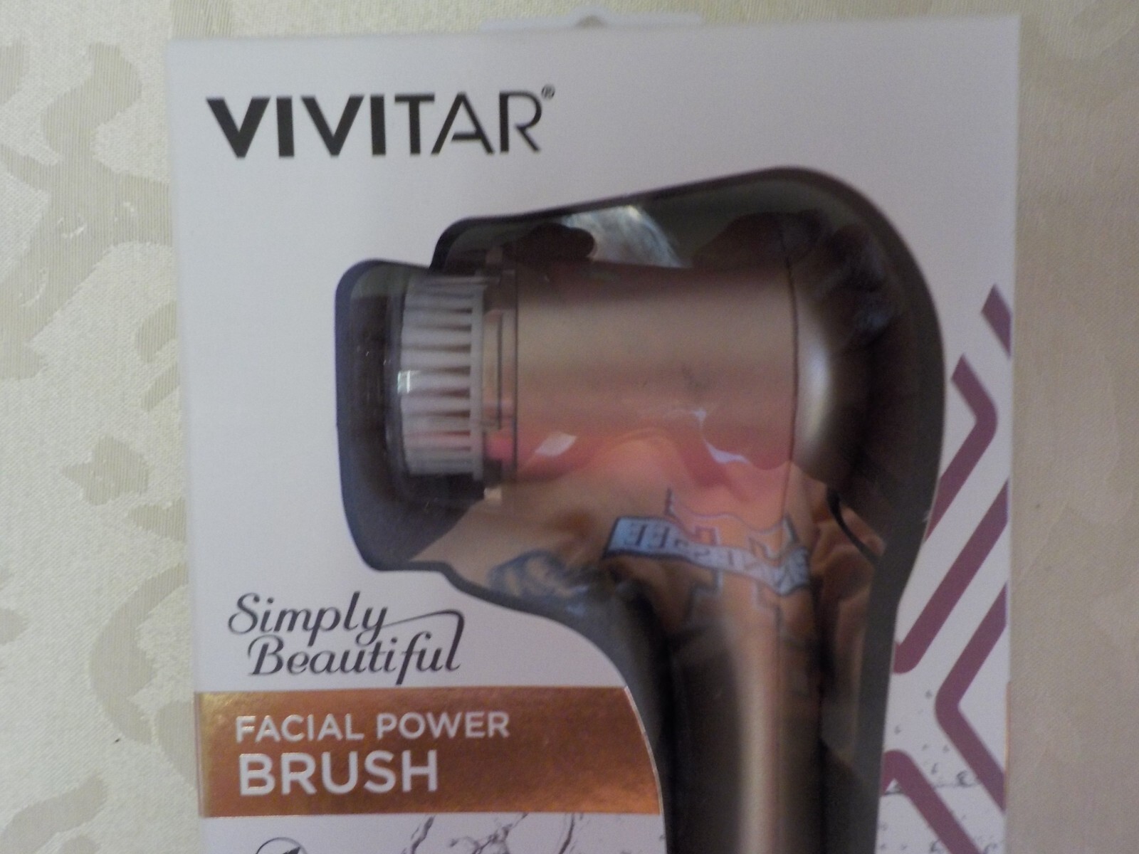 Vivitar Facial Power Brush NIB Metallic Series Rose Gold Waterproof Cordless AA