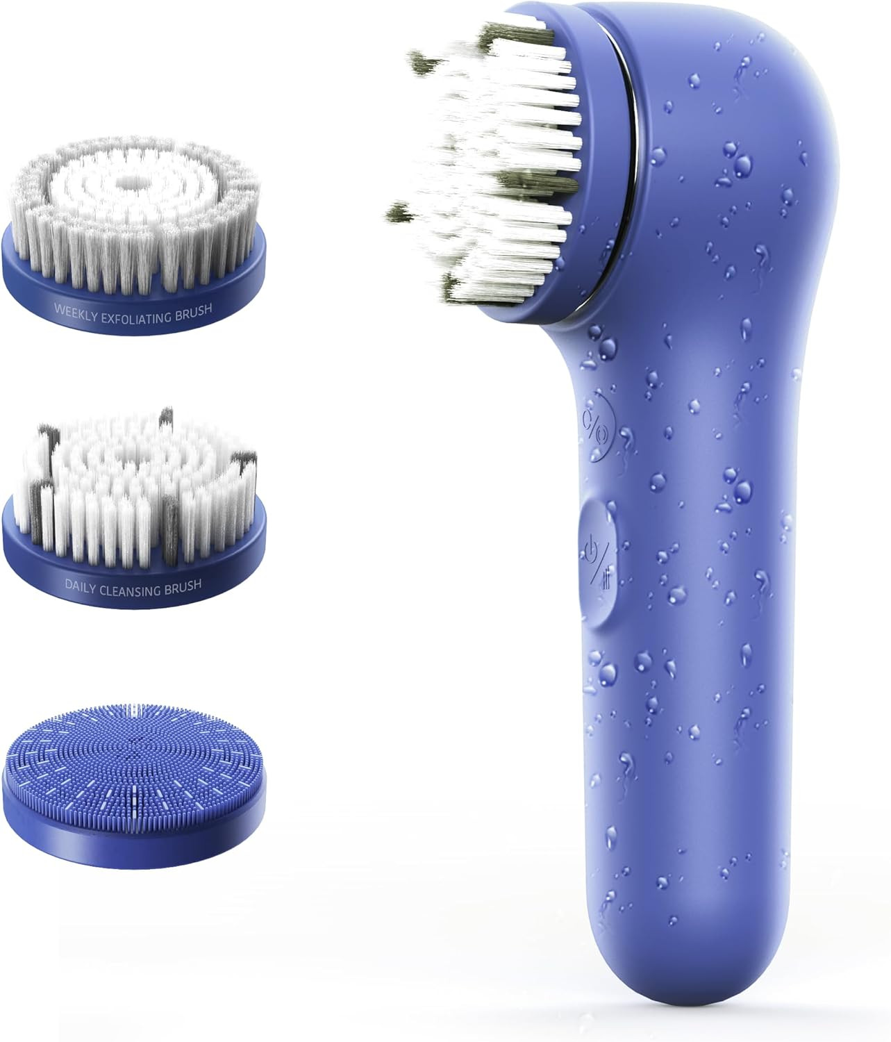 Premium Facial Cleansing Brush,Waterproof Face Scrubber,Spin & Sonic Modes with