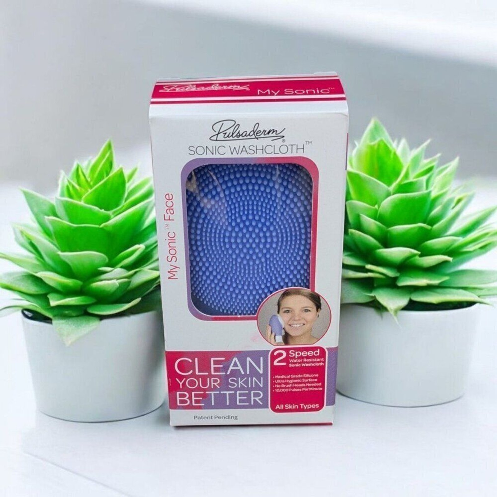 Pulsaderm Sonic Washcloth – Skin Brush Micro Pulse Cleansing (New)