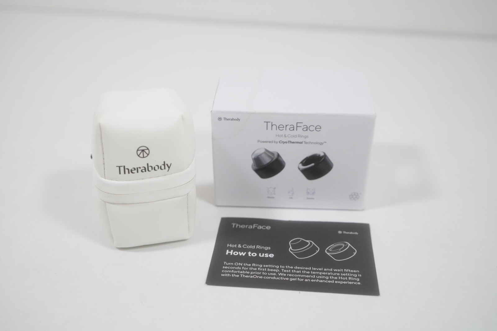 New Open Box Therabody TF02269-01 TheraFace Hot & Cold Rings – Black