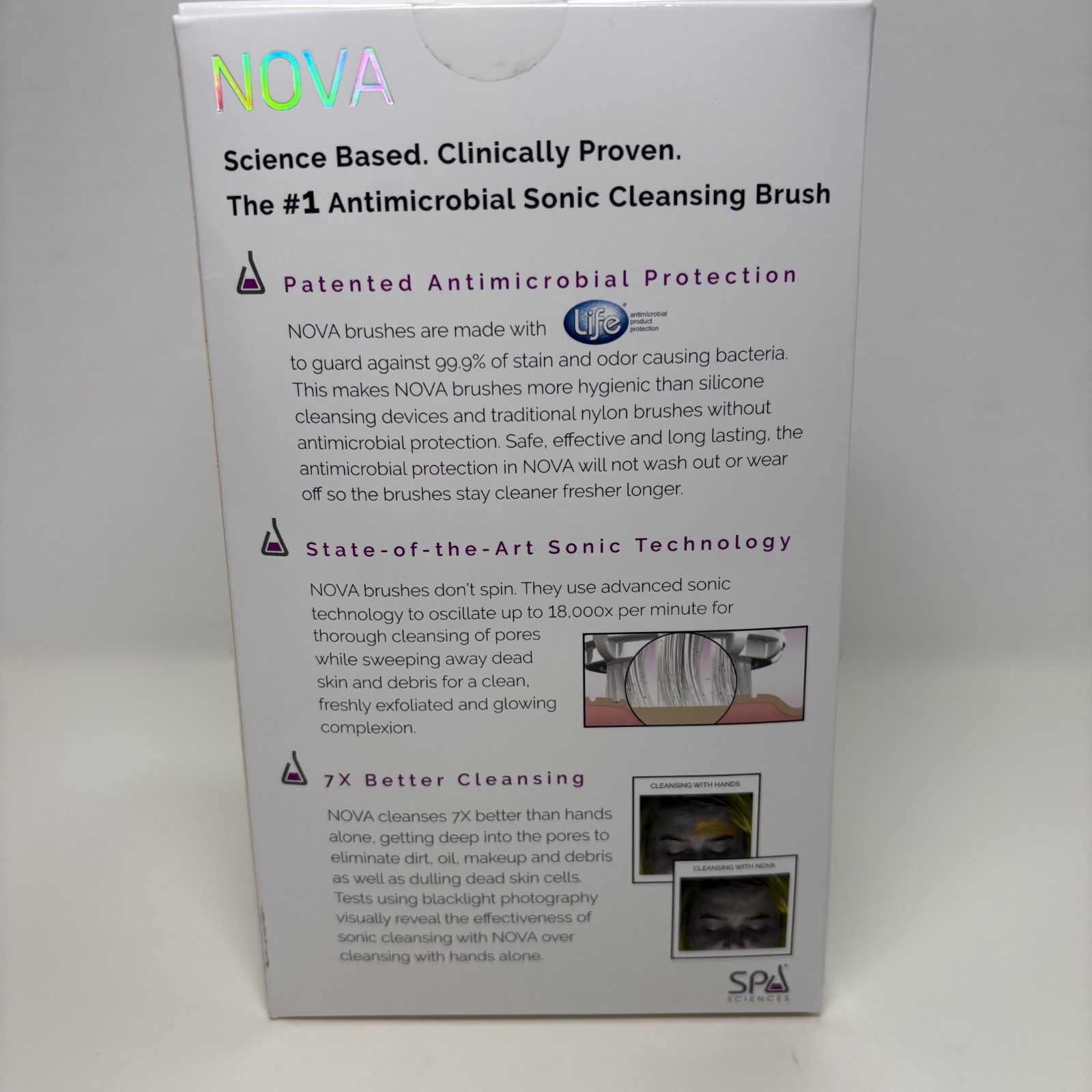 NOVA Spa Sciences NOVA Antimicrobial Sonic Cleansing System NEW Sealed
