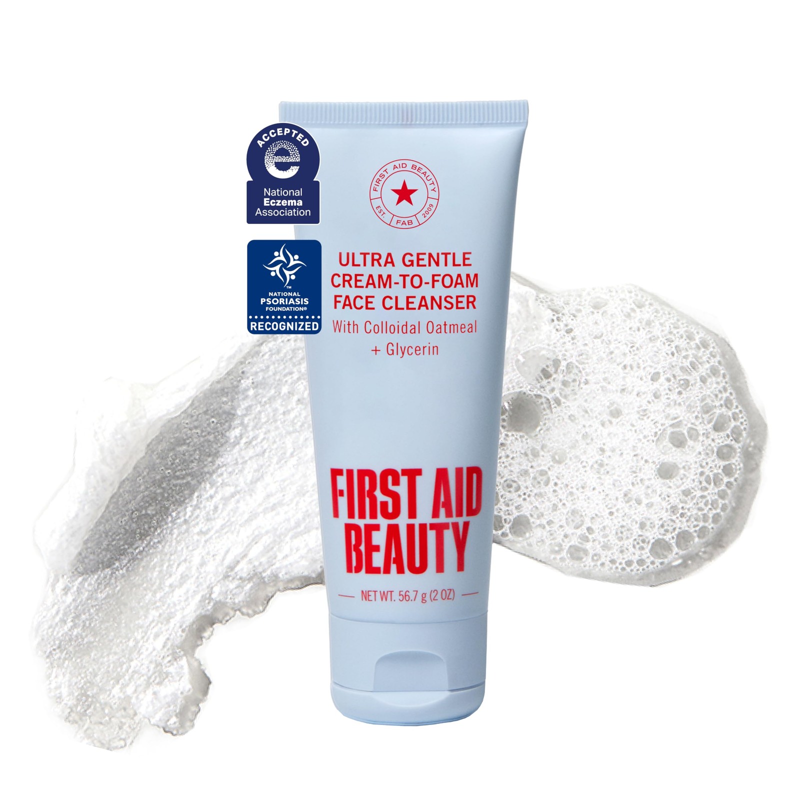First Aid Beauty Ultra Gentle Cream-to-Foam Facial 2 Ounce (Pack of 1), New