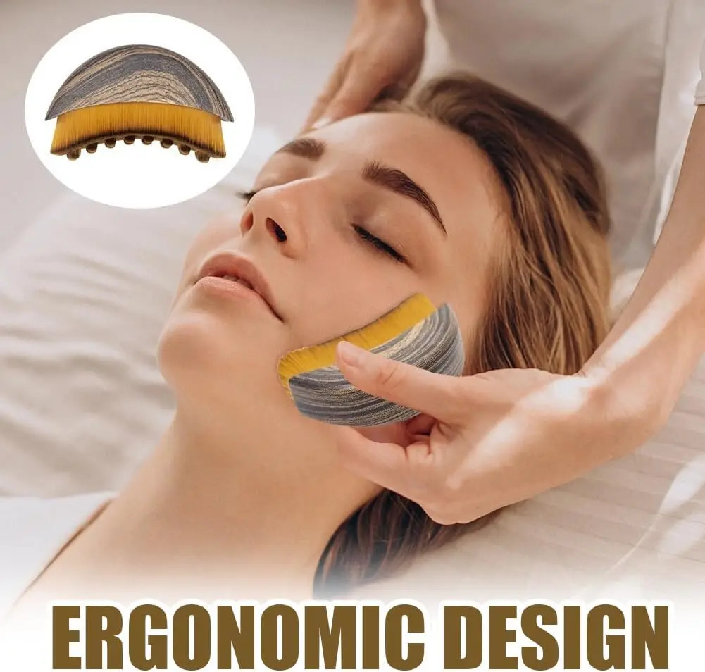 Lymphatic Contour Face Brush Jawline Sculpting Facial Massage Tool Lymphatic