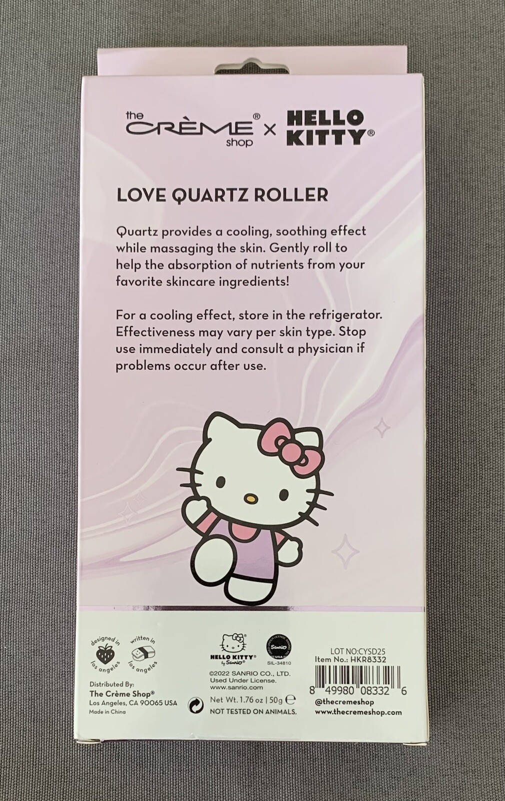 THE CREME SHOP – HELLO KITTY LOVE QUARTZ DUAL-ENDED FACIAL MASSAGE ROLLER
