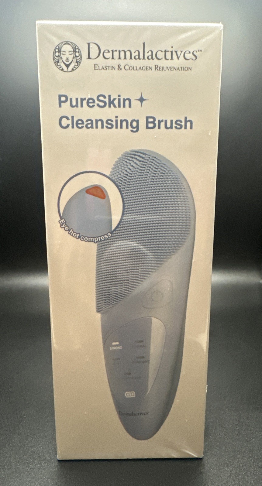 NEW SEALED DERMALACTIVES PureSkin + Cleansing Brush Facial Tool Device MSRP $130