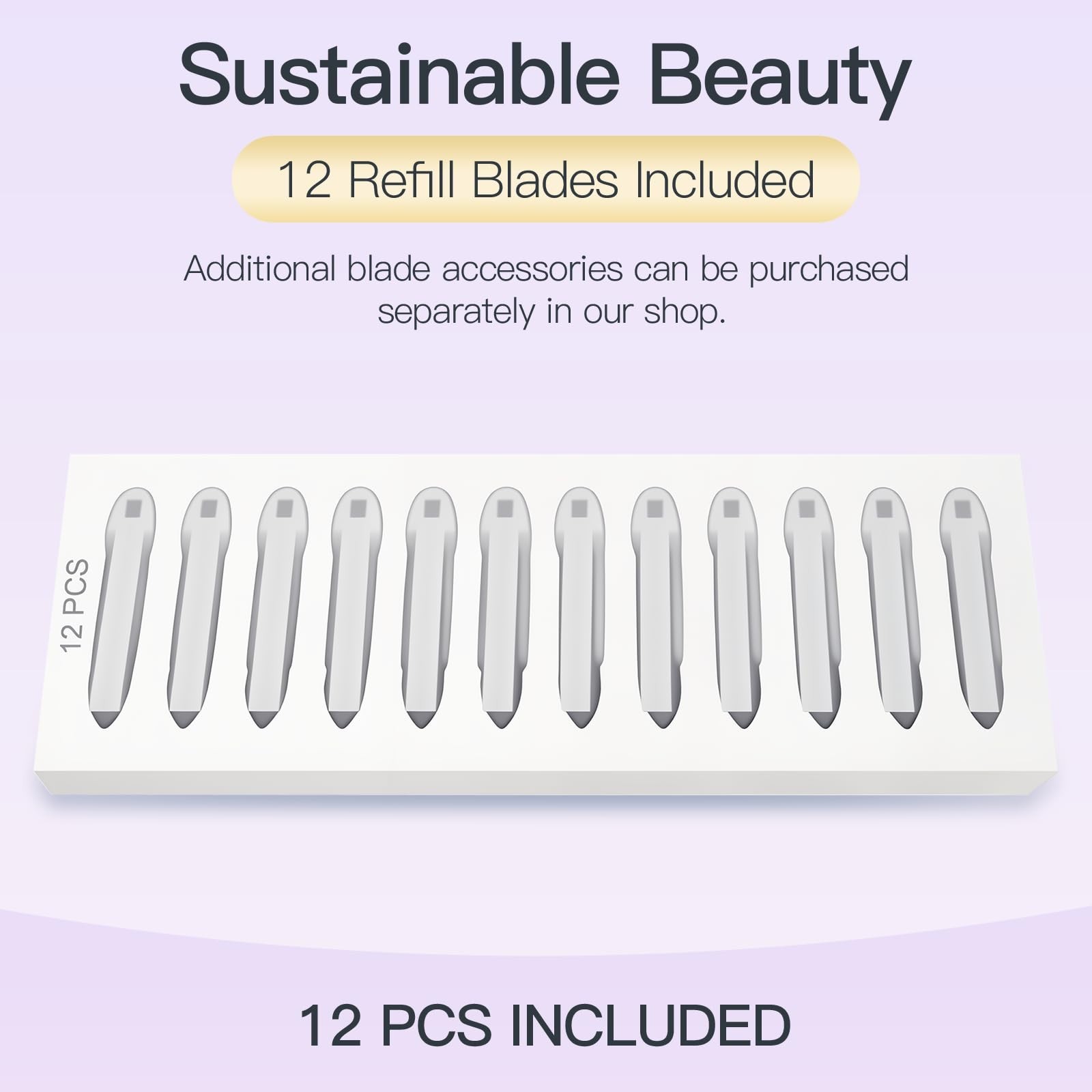 Sonic Dermaplane Tool for Women – Face Shaver & Peach Fuzz Remover + 12 Blades
