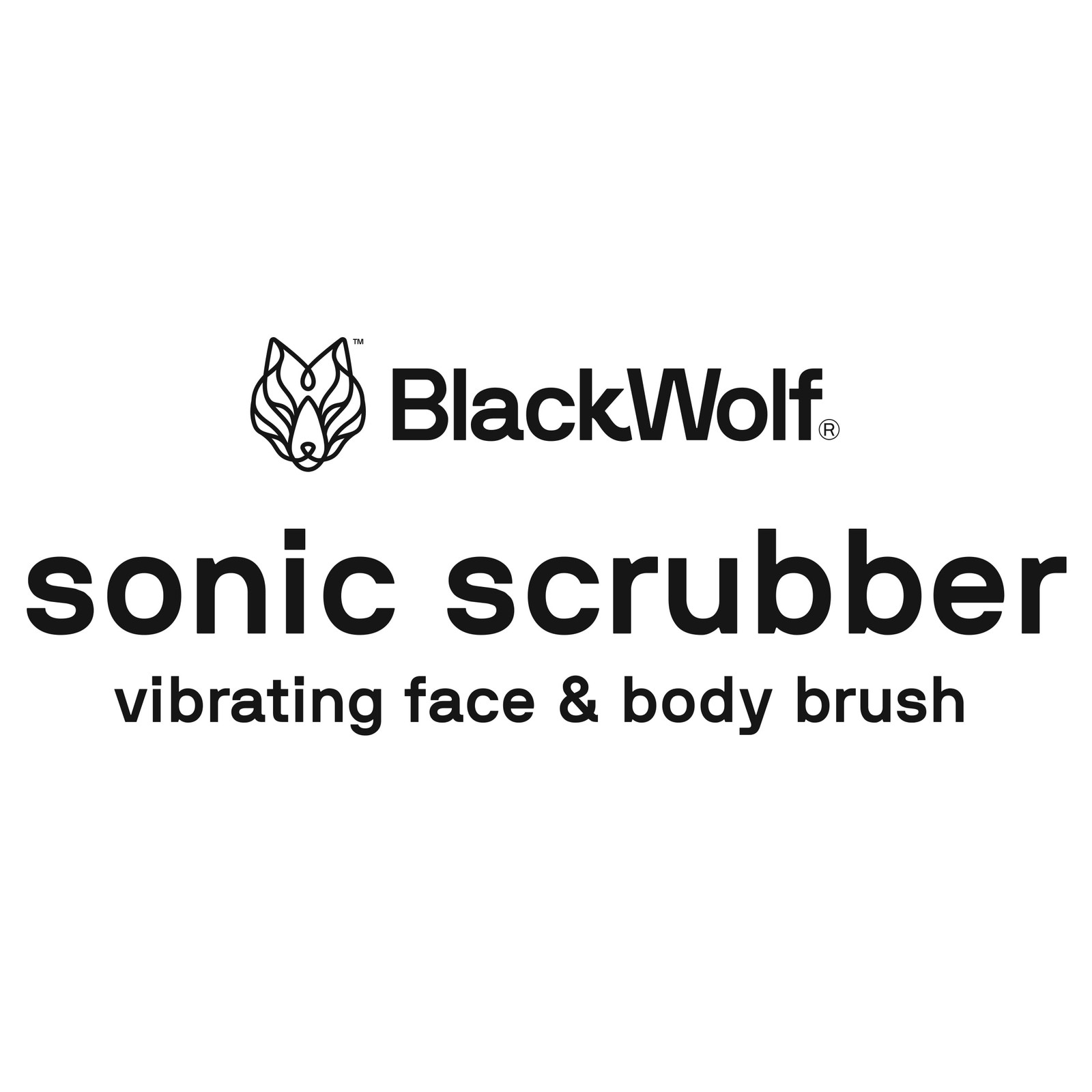 Black Wolf Vibrating Face and Body Brush, Scrubber