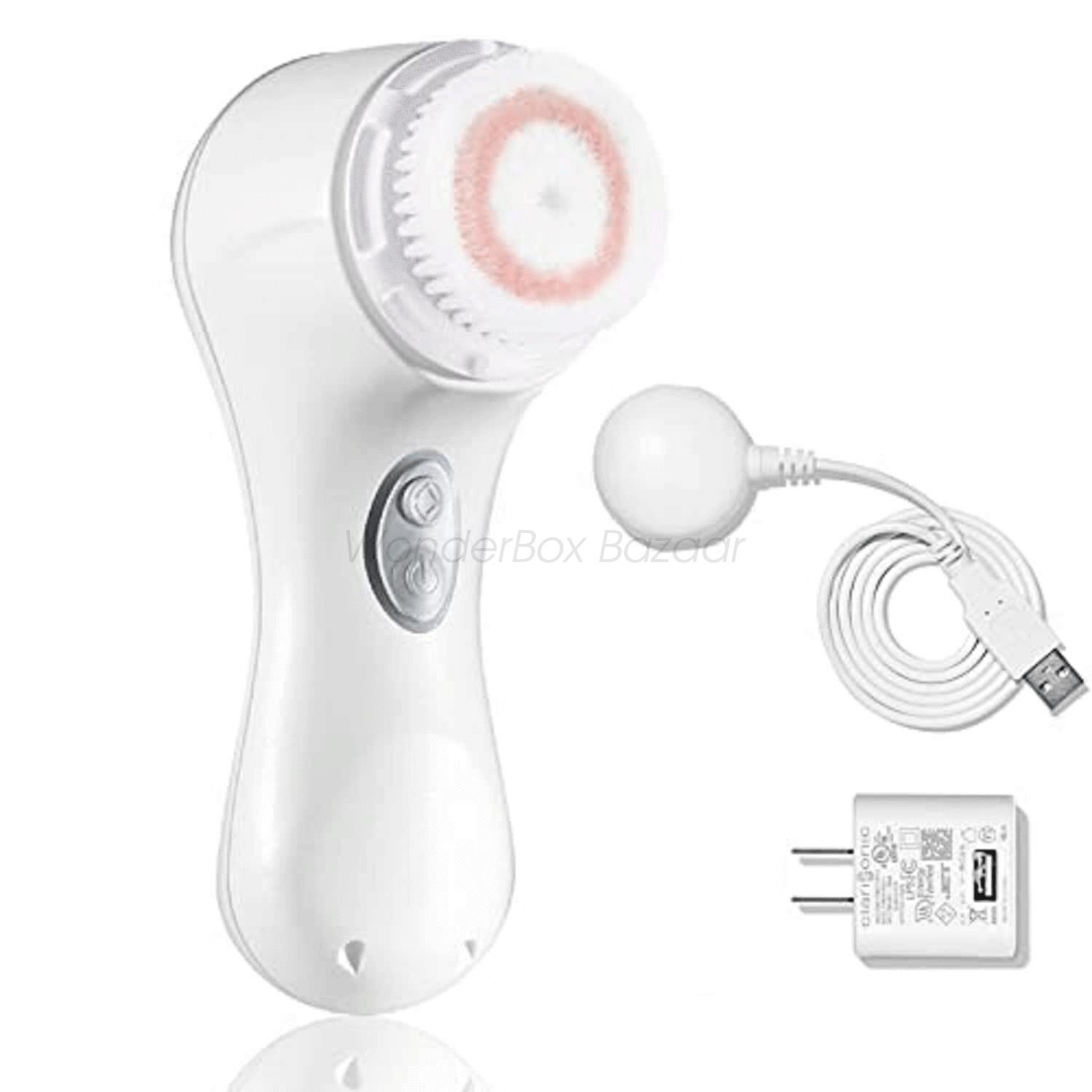 New Clarisonic Mia2 2-Speed Electric Face Cleanser Brush – White/Pink Full Kit